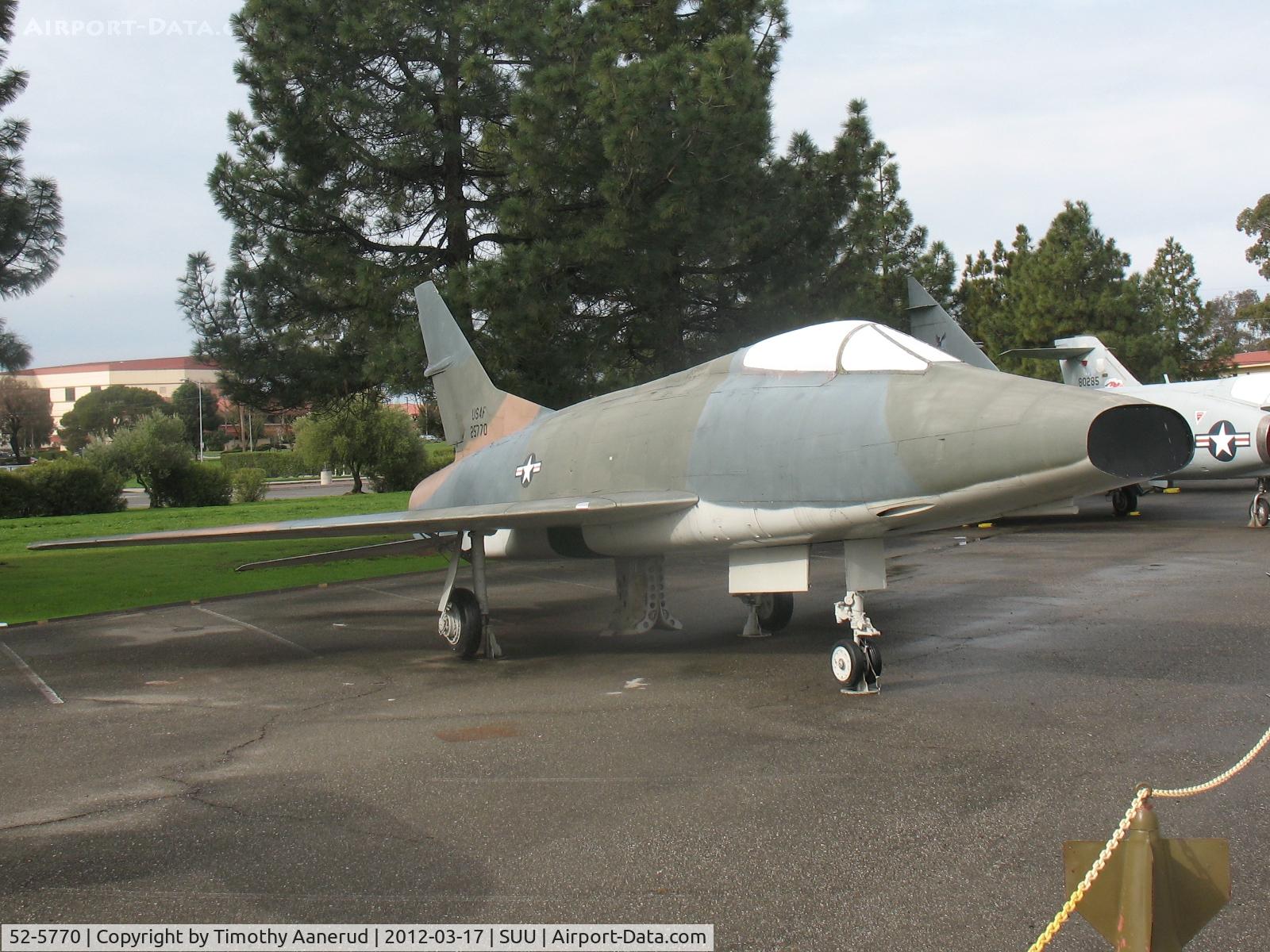 52-5770, North American F-100A Super Sabre C/N 192-15, North American F-100A-5-NA, c/n: 192-15