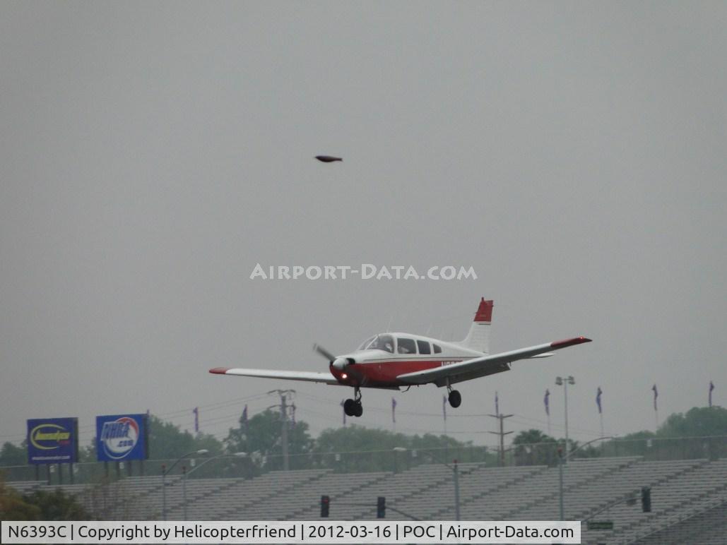 N6393C, 1978 Piper PA-28-161 Cherokee Warrior II C/N 28-7816419, Hard to tell if bird is on downwind or flying crosswind