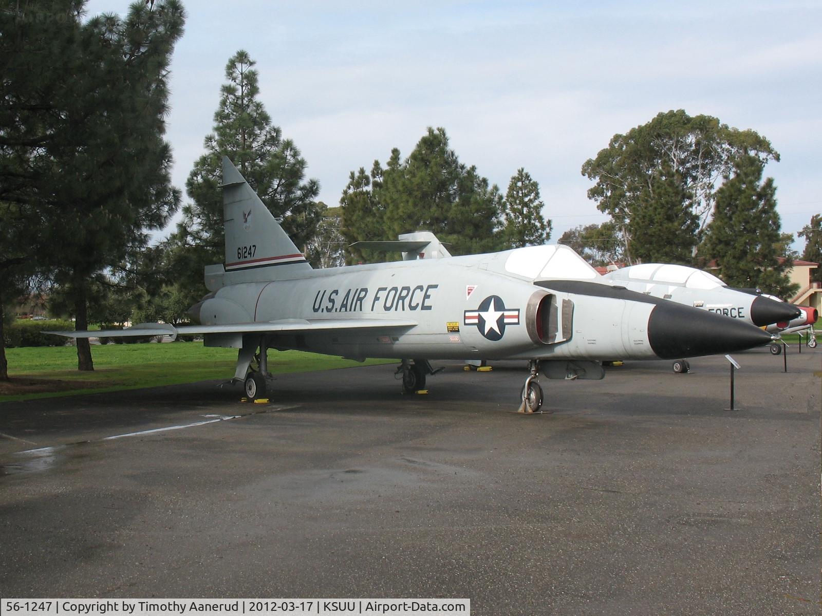 56-1247, 1956 Convair F-102A Delta Dagger C/N 8-10-464, 1956 Convair V-102A-70-CO, Travis AFB Museum