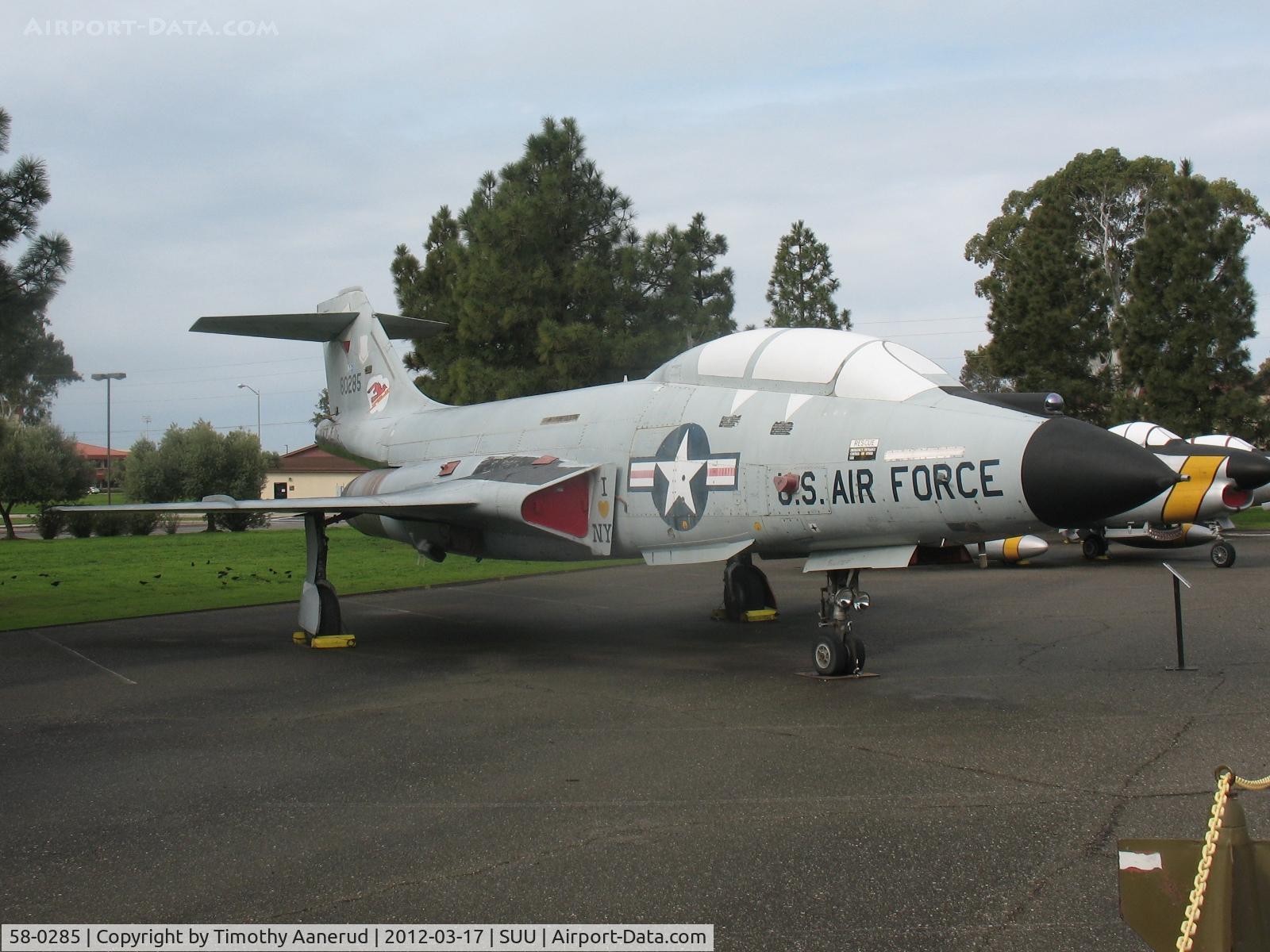 58-0285, McDonnell F-101B-105-MC Voodoo C/N 657, McDonnell F-101B-105-MC, c/n: 657