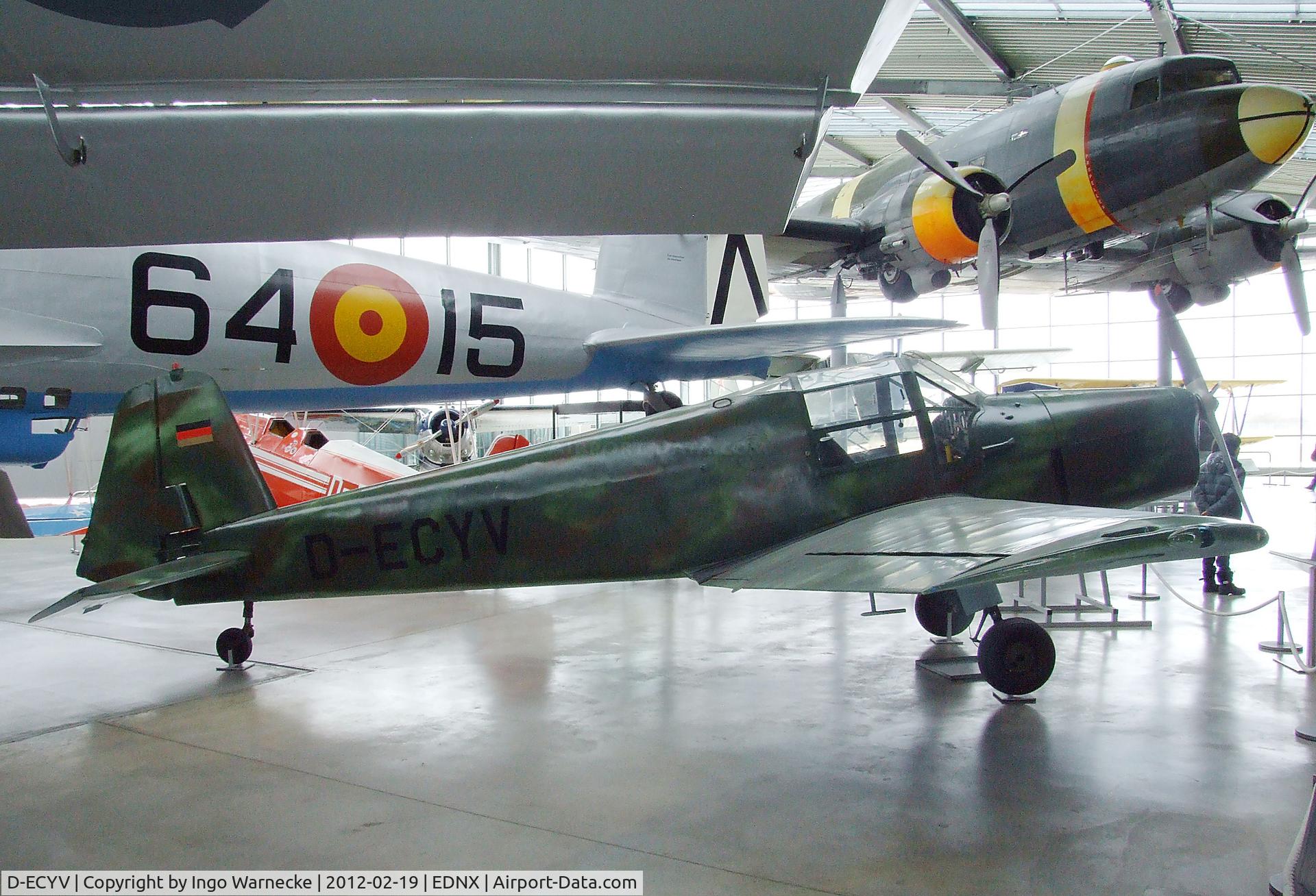 D-ECYV, 1944 Bucker Bu-181B-1 Bestmann C/N 331381, Bücker Bü 181B-1 Bestmann at the Deutsches Museum Flugwerft Schleißheim, Oberschleißheim