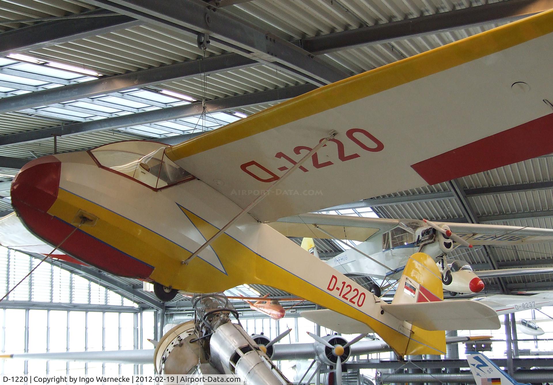 D-1220, 1953 Hirth Doppelraab IV C/N Not found D-1220, Hirth / Raab Doppelraab IV at the Deutsches Museum Flugwerft Schleißheim, Oberschleißheim