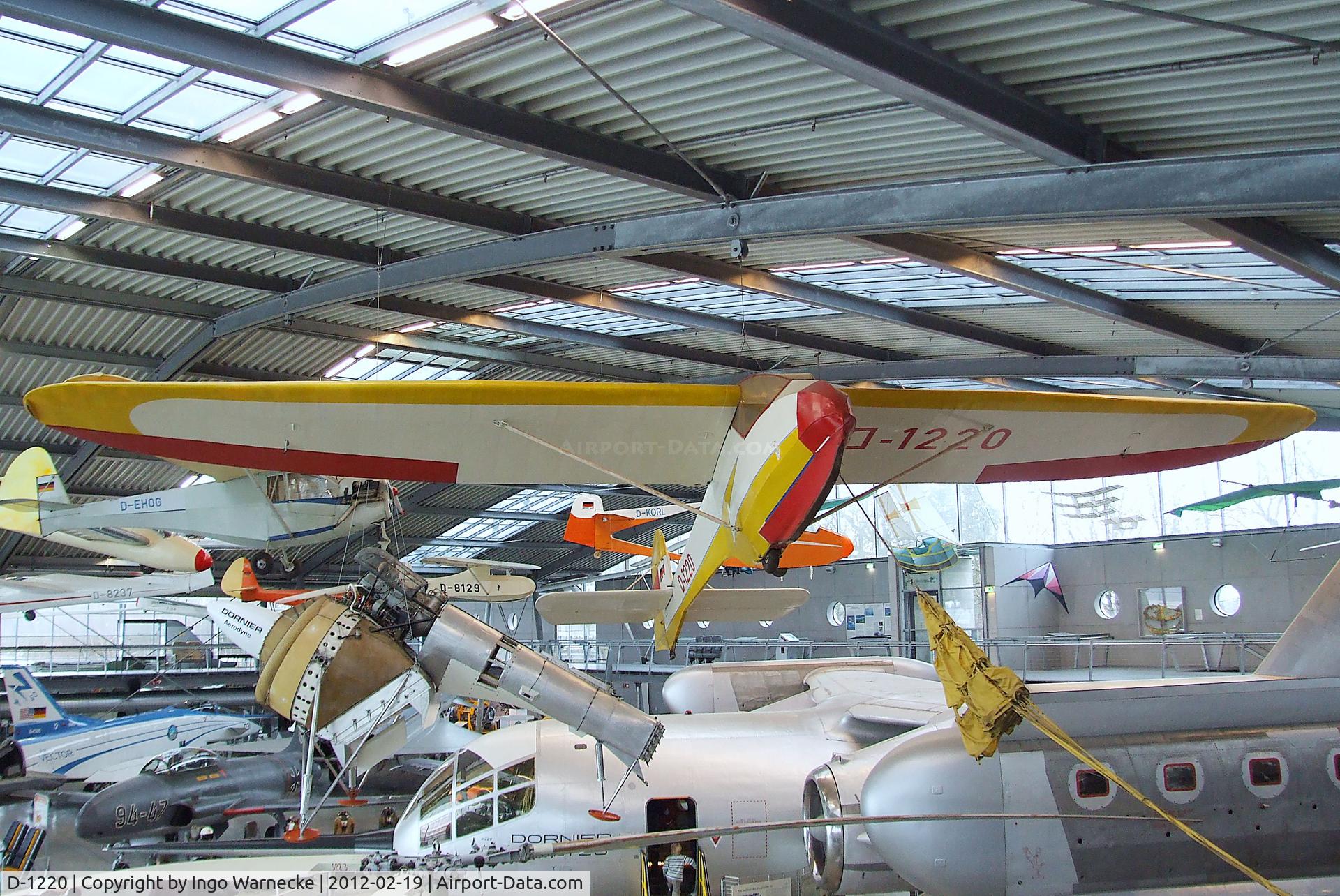 D-1220, 1953 Hirth Doppelraab IV C/N Not found D-1220, Hirth / Raab Doppelraab IV at the Deutsches Museum Flugwerft Schleißheim, Oberschleißheim