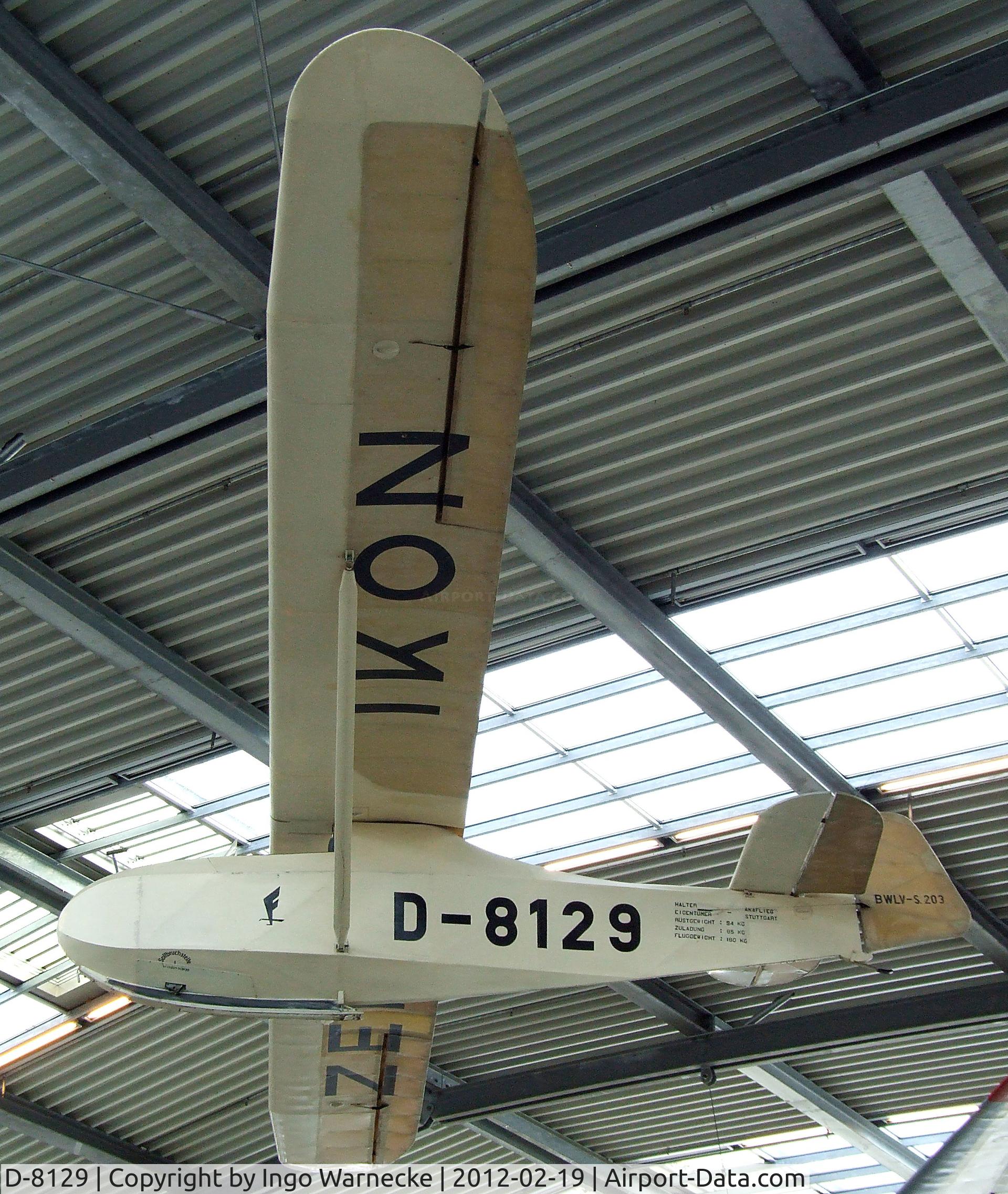 D-8129, 1942 Schempp-Hirth Hutter H 17a C/N 1, Schempp-Hirth Hütter H 17a at the Deutsches Museum Flugwerft Schleißheim, Oberschleißheim