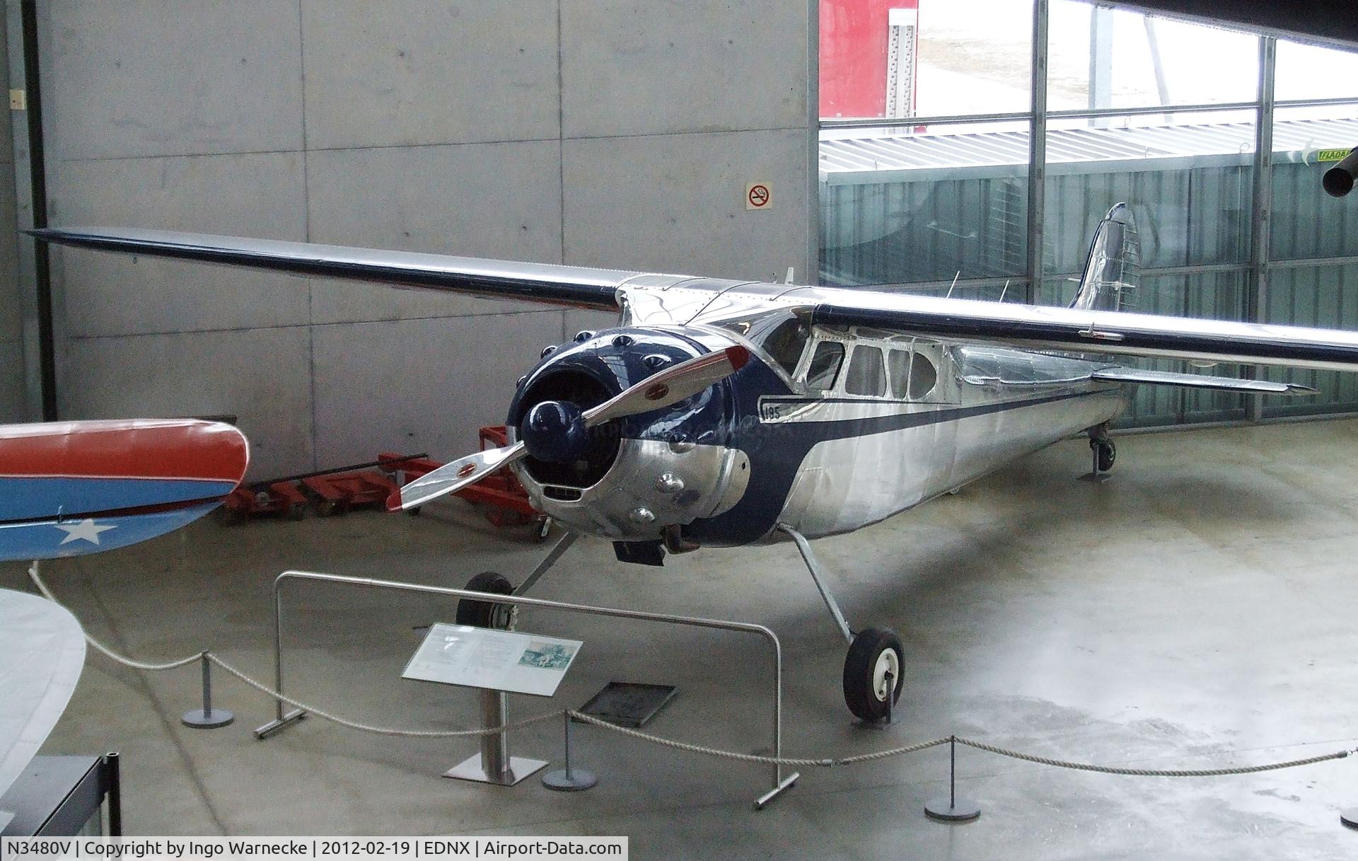 N3480V, Cessna 195 C/N 7180, Cessna 195 at the Deutsches Museum Flugwerft Schleißheim, Oberschleißheim