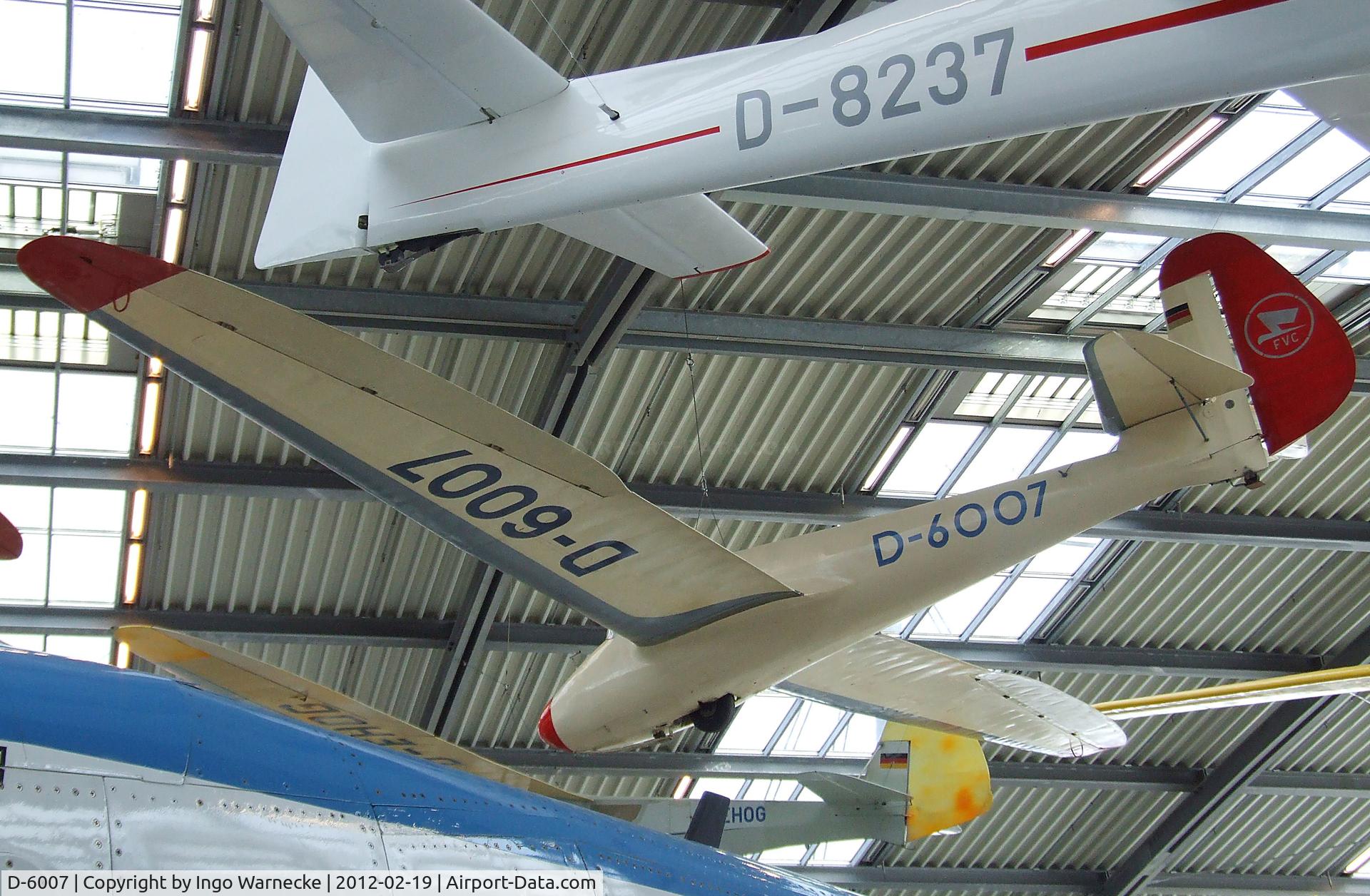 D-6007, Goppingen Go.IV Govier III C/N 406, Schempp-Hirth Göppingen Gö 4 III Goevier at the Deutsches Museum Flugwerft Schleißheim, Oberschleißheim