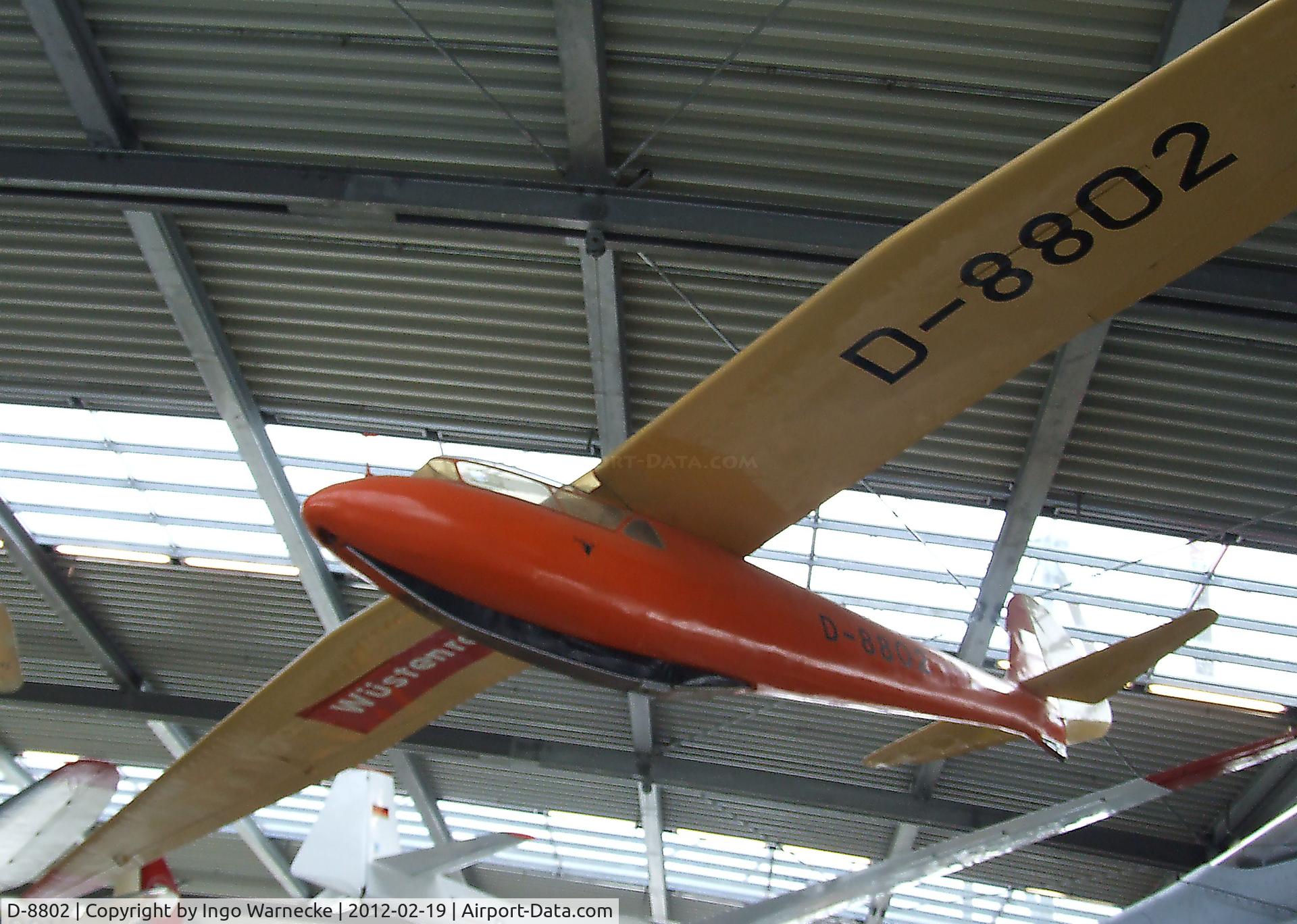 D-8802, 1951 Dittmar Condor IV C/N 24/53, Schmetz / Dittmar Condor IV at the Deutsches Museum Flugwerft Schleißheim, Oberschleißheim