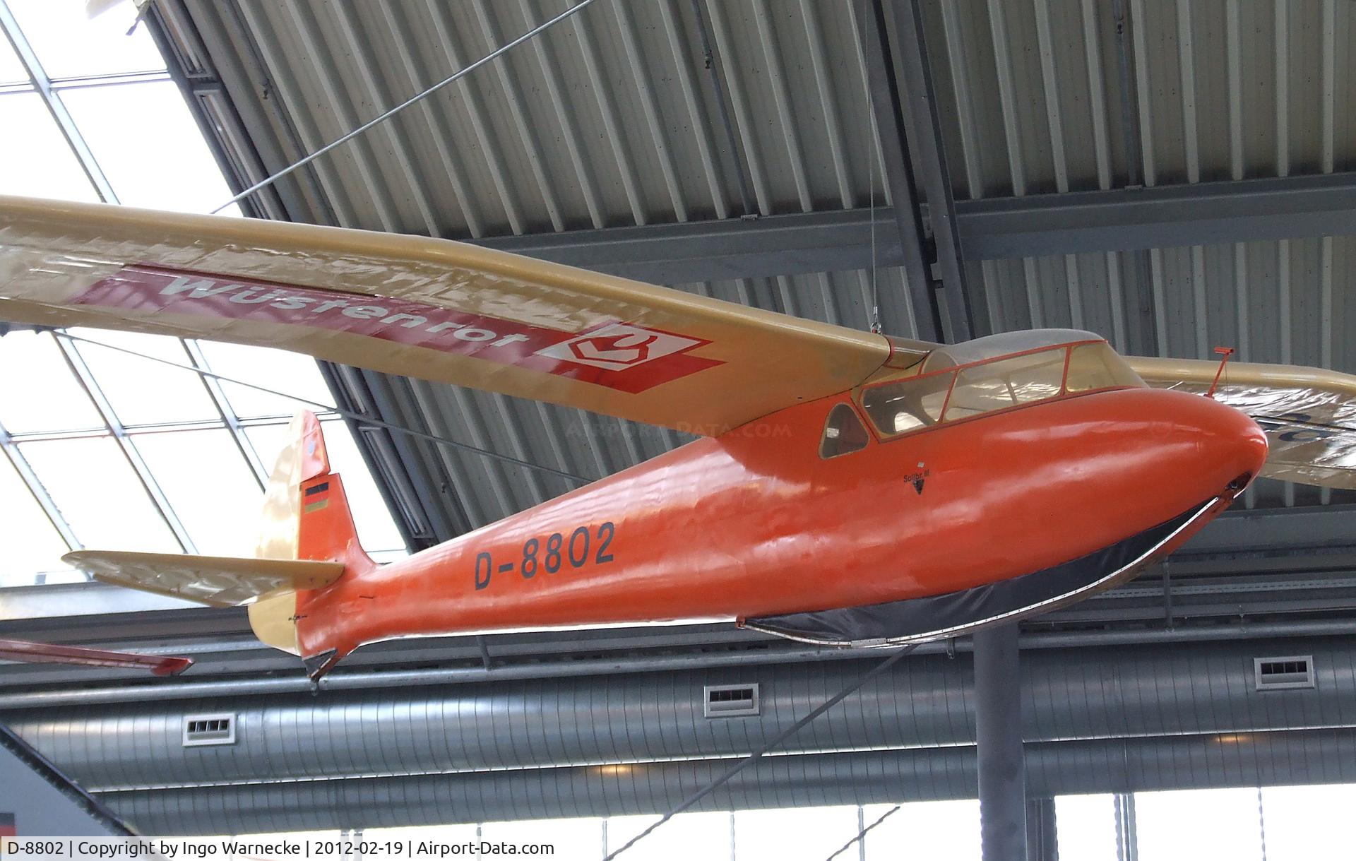 D-8802, 1951 Dittmar Condor IV C/N 24/53, Schmetz / Dittmar Condor IV at the Deutsches Museum Flugwerft Schleißheim, Oberschleißheim