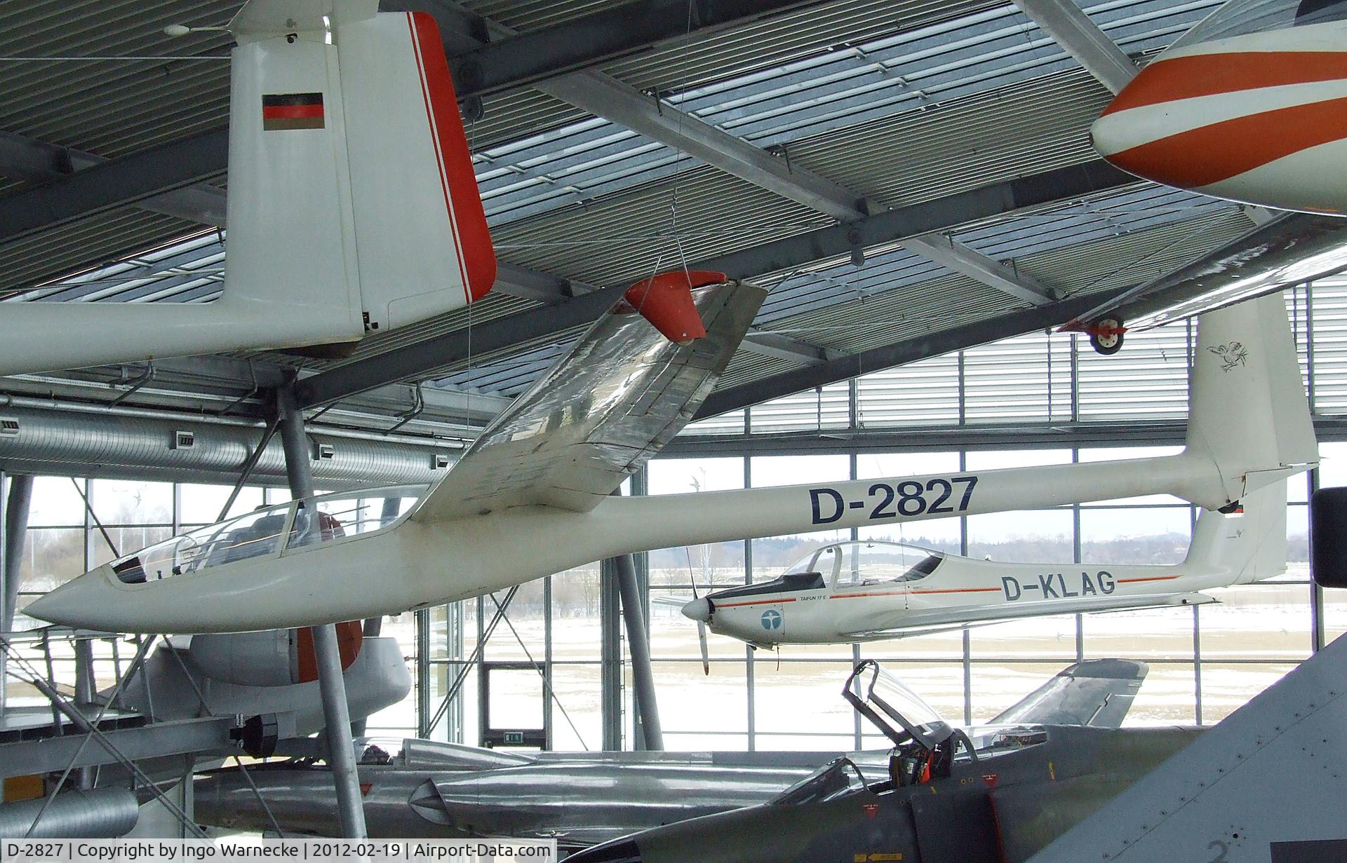 D-2827, 1979 Akaflieg München Mü 27 C/N 01, Akaflieg München Mü 27 at the Deutsches Museum Flugwerft Schleißheim, Oberschleißheim