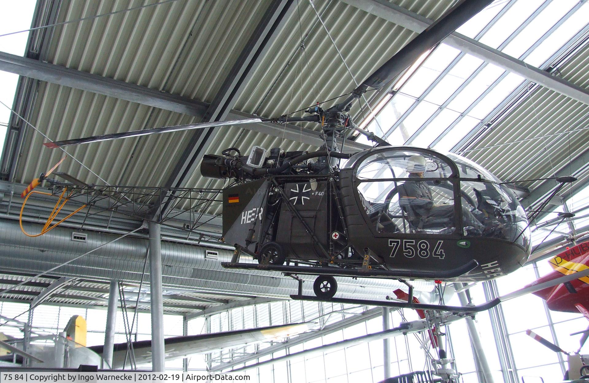 75 84, Sud SE-3130 Alouette II C/N 1497/C242, SNCASE SE.3130 Alouette II at the Deutsches Museum Flugwerft Schleißheim, Oberschleißheim