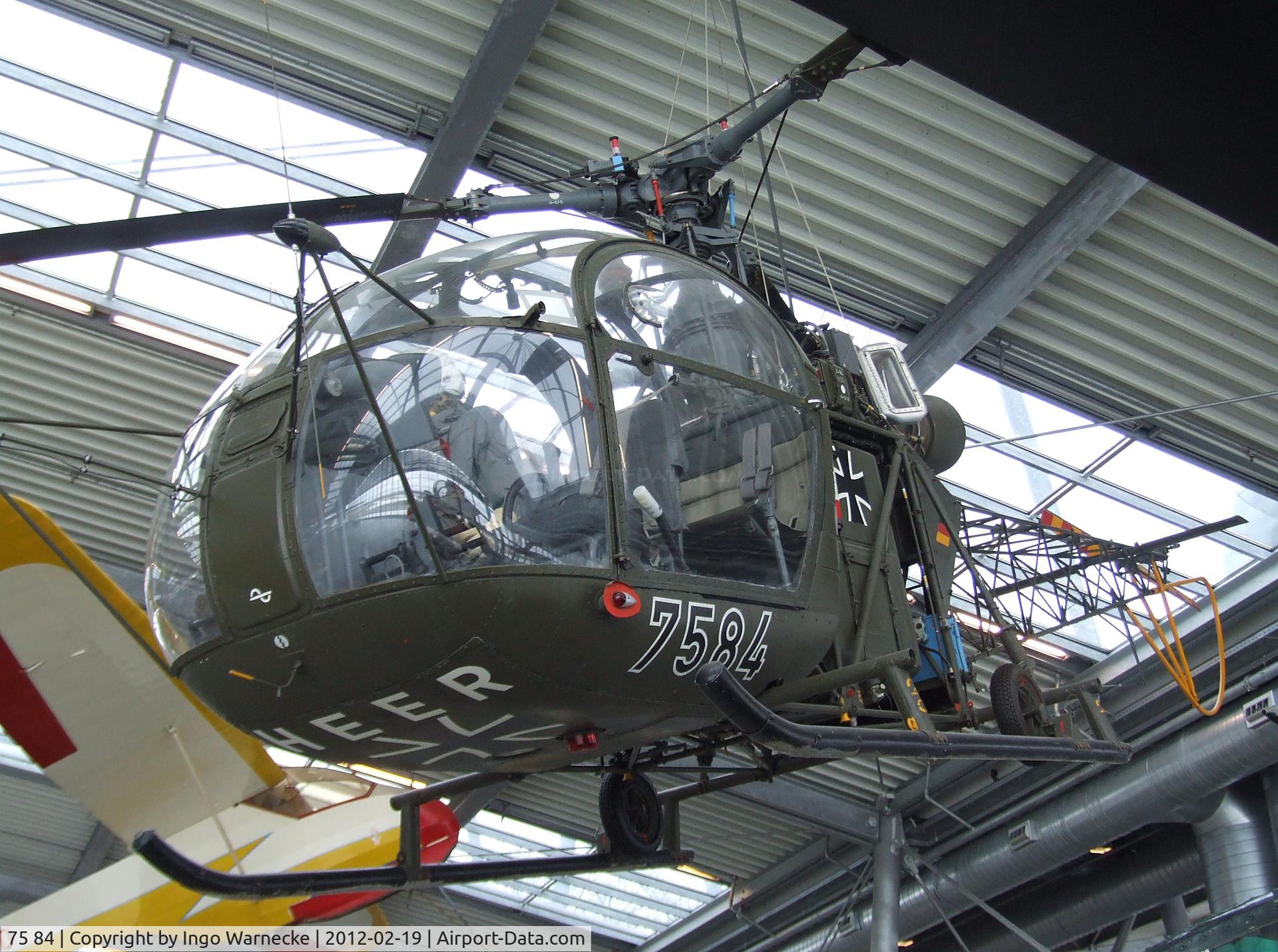 75 84, Sud SE-3130 Alouette II C/N 1497/C242, SNCASE SE.3130 Alouette II at the Deutsches Museum Flugwerft Schleißheim, Oberschleißheim