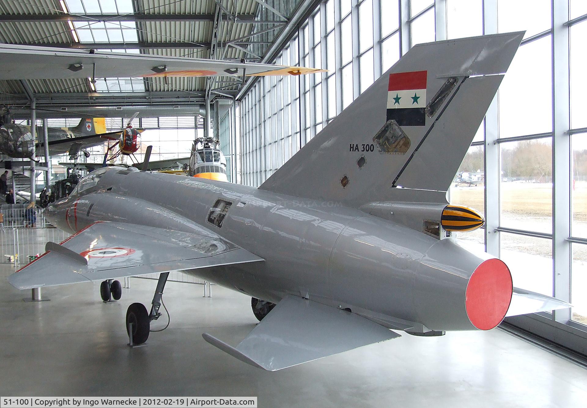 51-100, Military Aircraft Factory HA-300 C/N *, Hispano Aviacion / Helwan Military Aircraft Factory HA-300 at the Deutsches Museum Flugwerft Schleißheim, Oberschleißheim