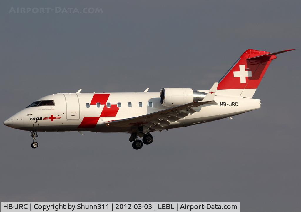 HB-JRC, 2002 Bombardier Challenger 604 (CL-600-2B16) C/N 5540, Landing rwy 25R in new c/s