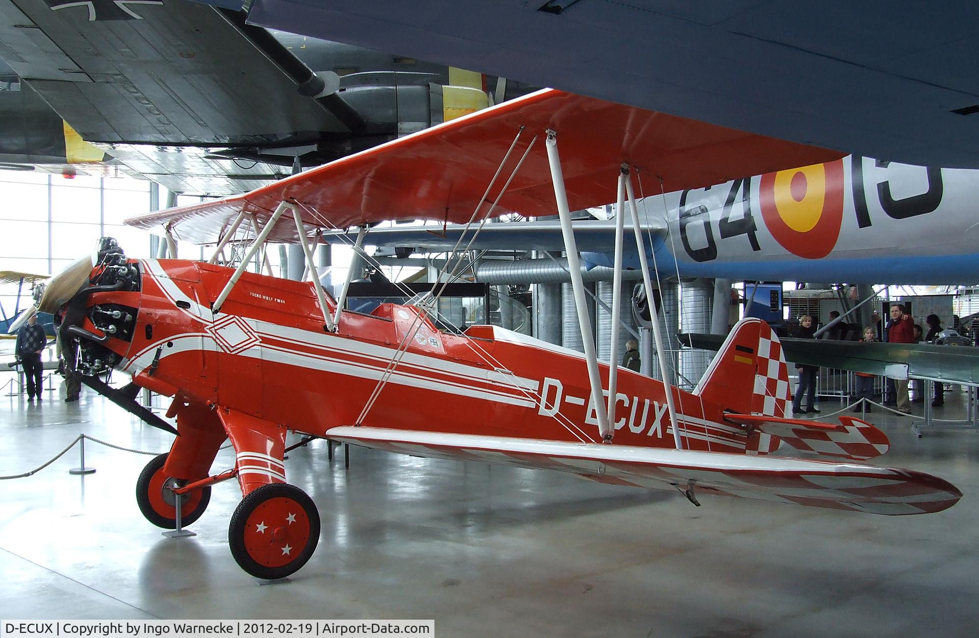 D-ECUX, Focke-Wulf Fw-44J Stieglitz C/N 91, Focke-Wulf Fw 44J Stieglitz at the Deutsches Museum Flugwerft Schleißheim, Oberschleißheim