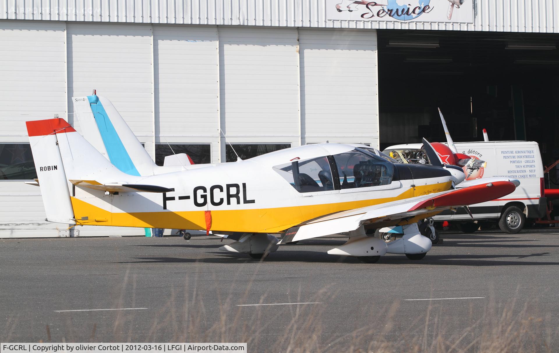 F-GCRL, Robin R-1180TD Aiglon C/N 256, Darois, near the areo restauration building.