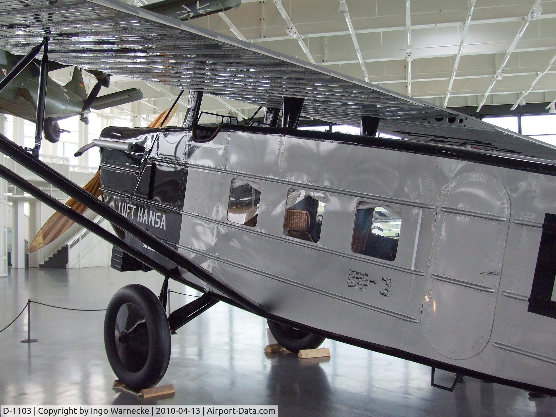 D-1103, Dornier Do B Merkur Replica C/N 88, Dornier Do B Merkur (static replica) at the Dornier Museum, Friedrichshafen