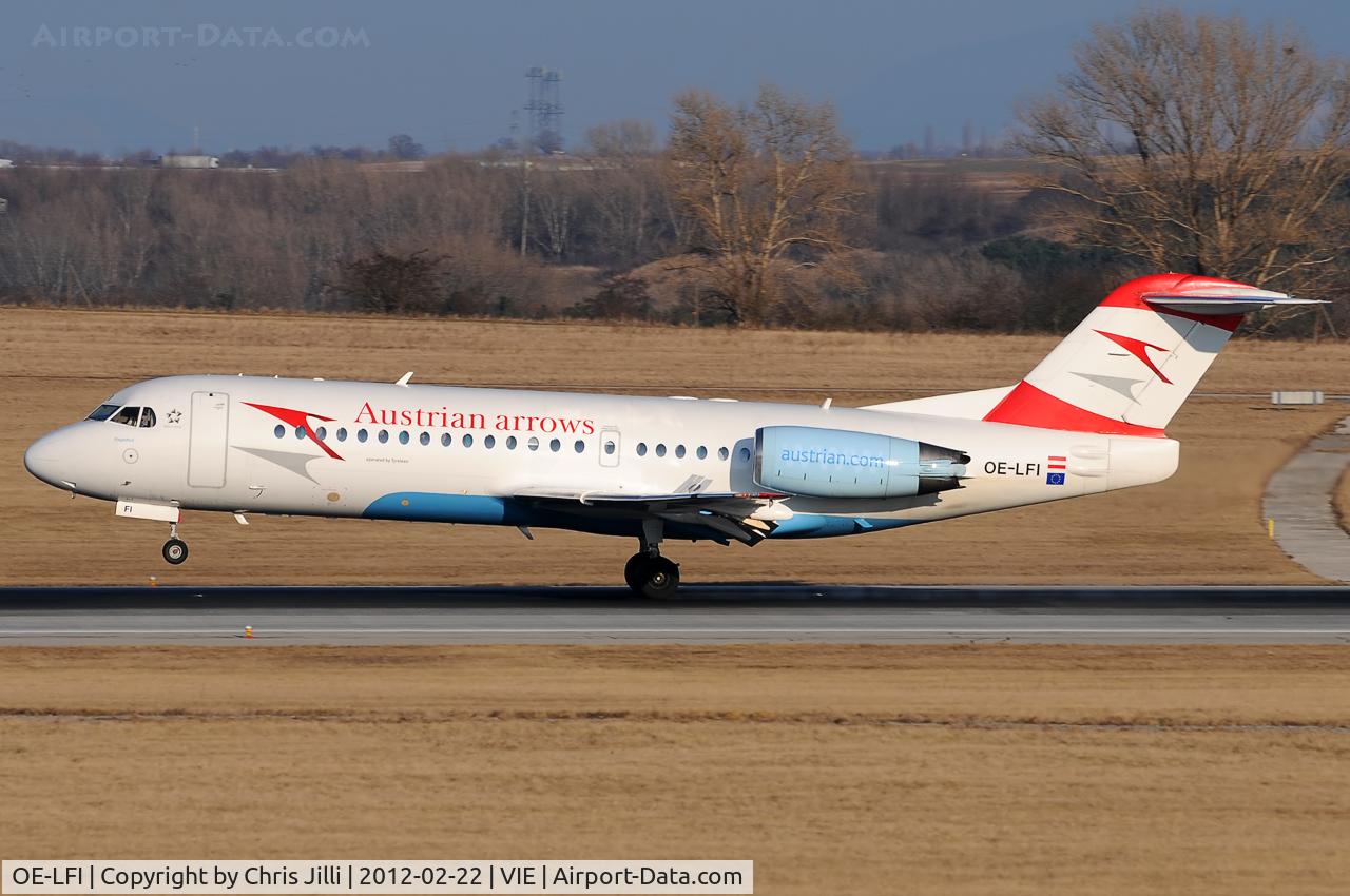 OE-LFI, 1995 Fokker 70 (F-28-0070) C/N 11529, Austrian arrows