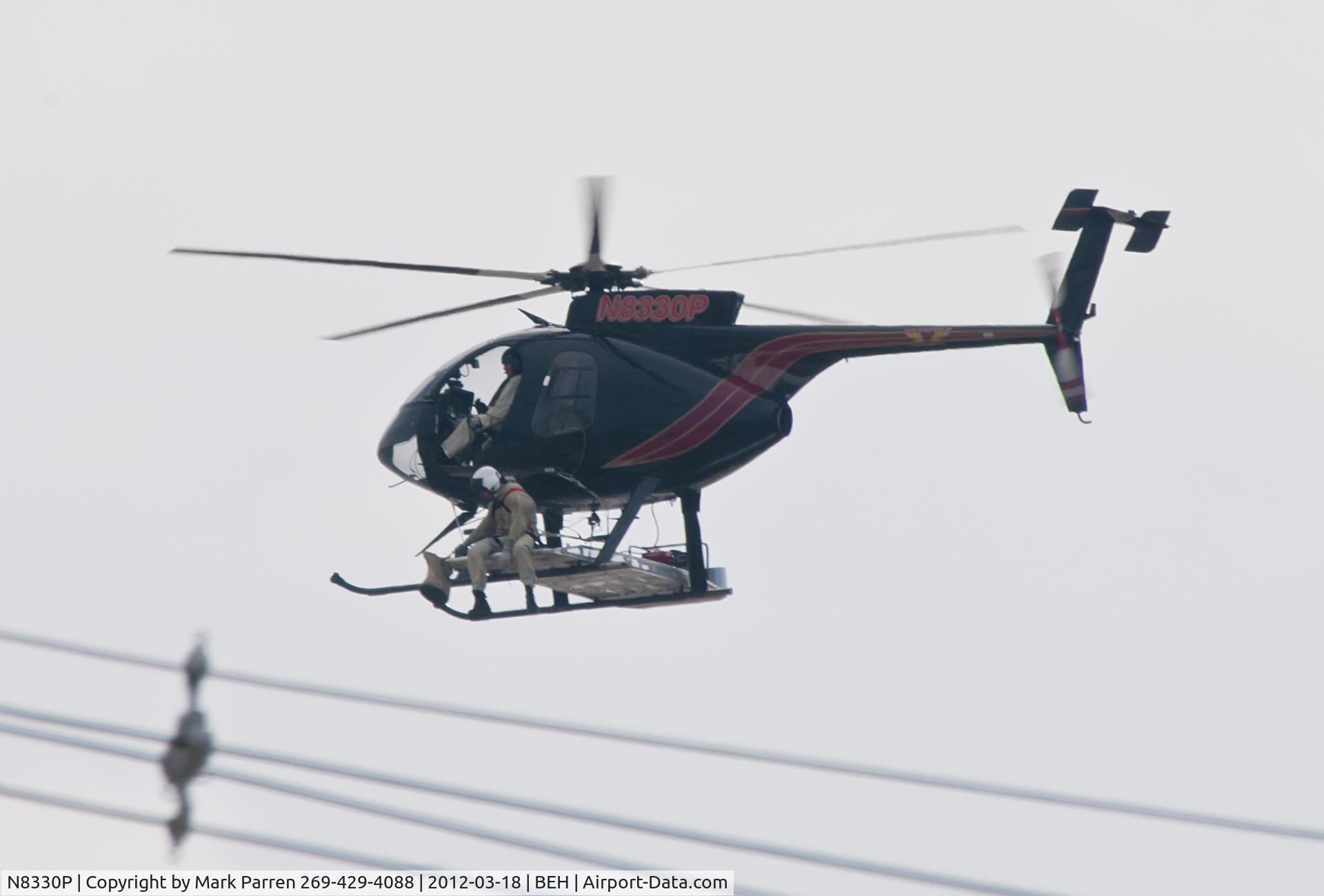 N8330P, 1989 McDonnell Douglas 369E C/N 0330E, Saint Joseph, Michigan, power line inspections.