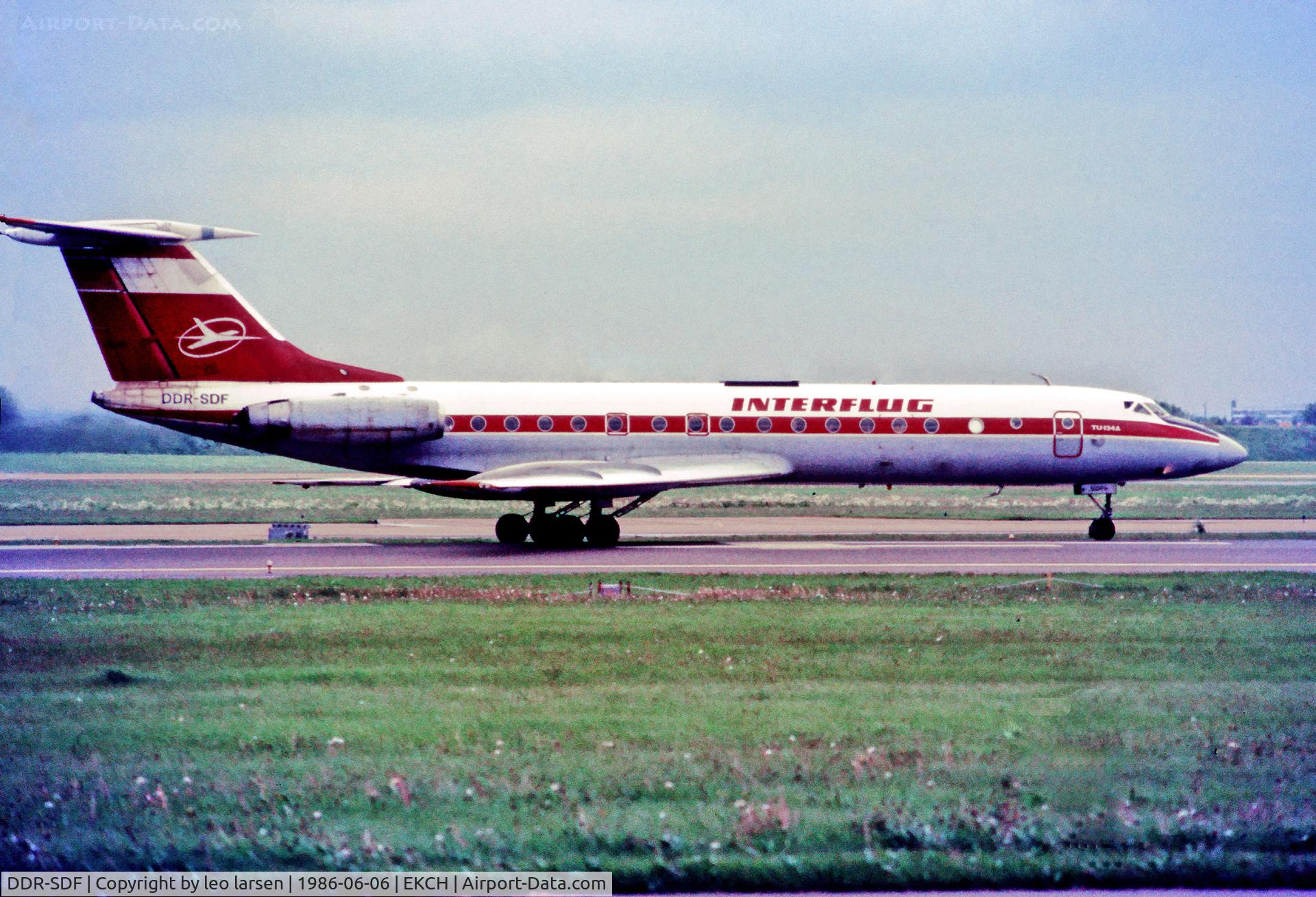 DDR-SDF, Tupolev Tu-134AK C/N 40150, Copenhagen Kastrup 6.6.86