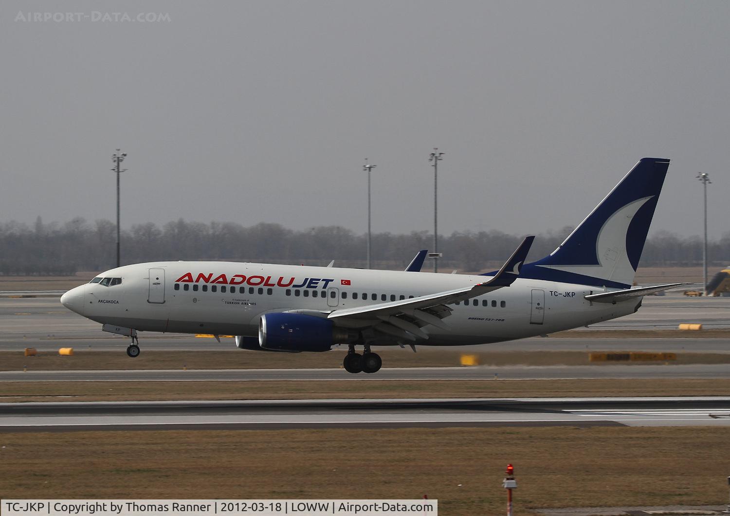 TC-JKP, 2007 Boeing 737-7GL C/N 34759, Anadolu Boeing 737