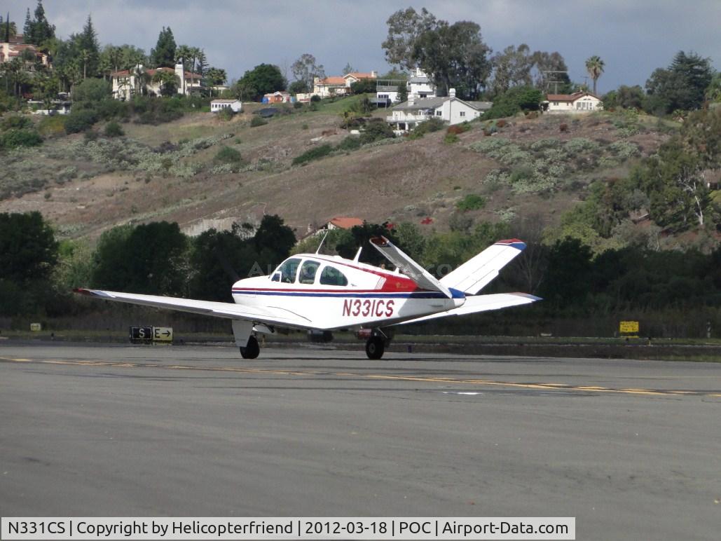 N331CS, 1963 Beech P35 Bonanza C/N D-7126, Taxiing into transient parking area