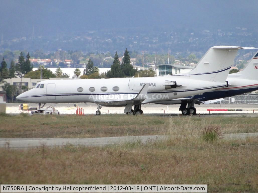 N750RA, 1972 Grumman G-1159 Gulfstream II C/N 117, Parked south of runway 26L