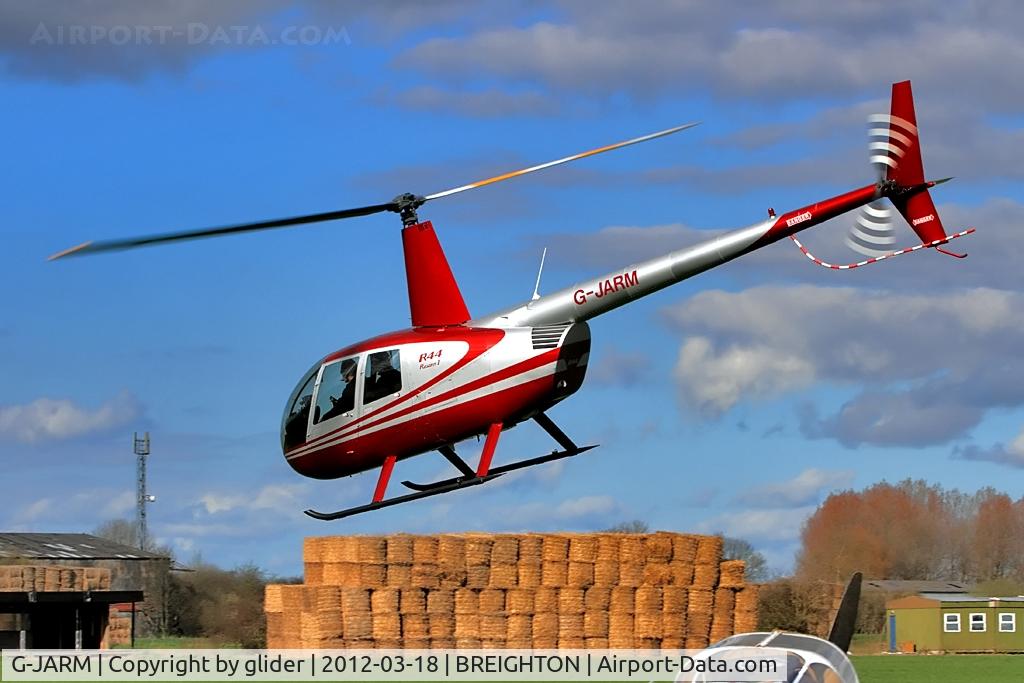 G-JARM, 2006 Robinson R44 Raven I C/N 1620, Departing after a quick cuppa!!
