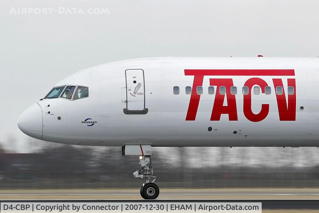 D4-CBP, 2001 Boeing 757-2Q8 C/N 30045, Speeding up at the Polderbaan.