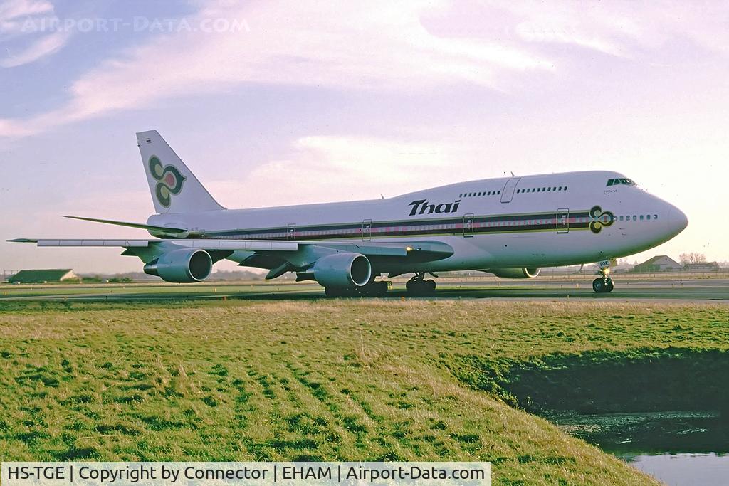 HS-TGE, Boeing 747-3D7 C/N 23722, Scanned from slide.