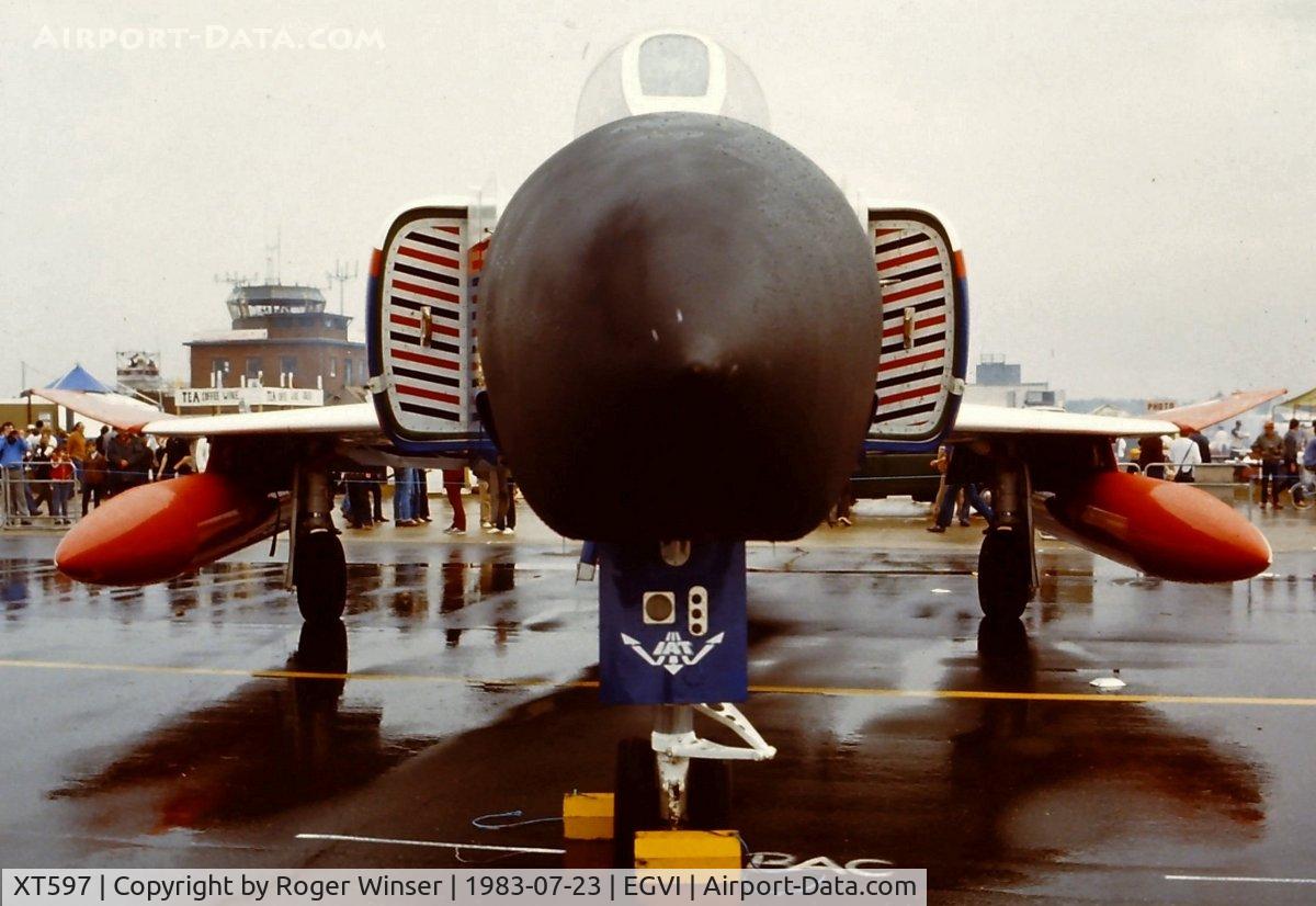 XT597, 1966 McDonnell Douglas Phantom FG1 C/N 1611, RAE Boscombe Down Phantom attending the IAT held at RAF Greenham Common in 1983.