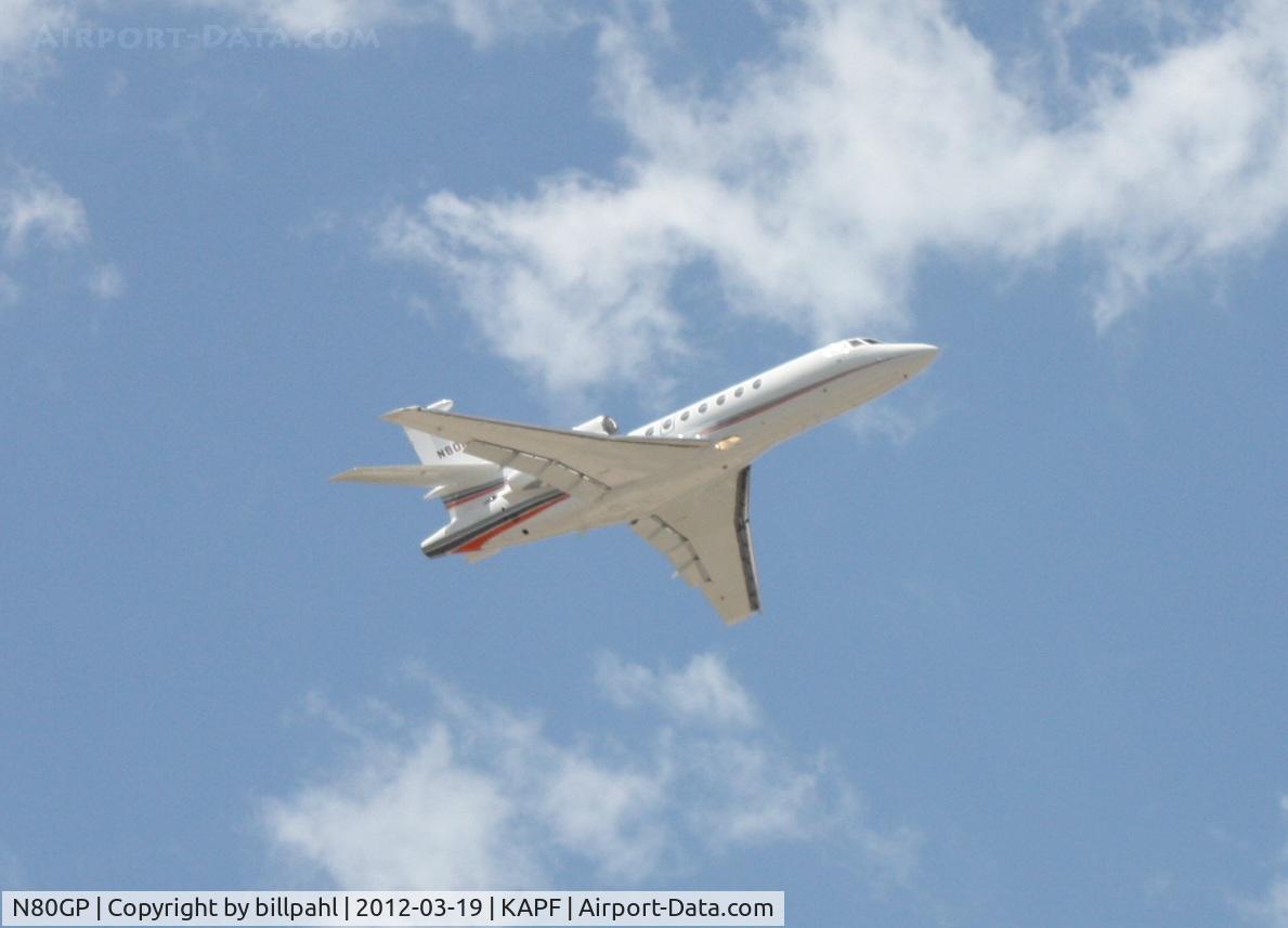 N80GP, 1998 Dassault Falcon 50EX C/N 274, Shortly after takeoff from Naples Municipal