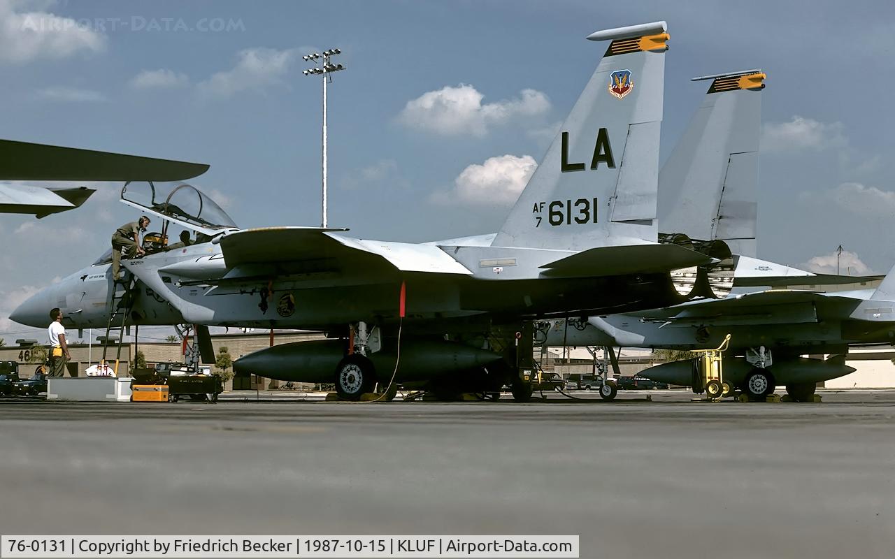 76-0131, 1976 McDonnell Douglas F-15A Eagle C/N 0240/B033, flightline at Luke AFB