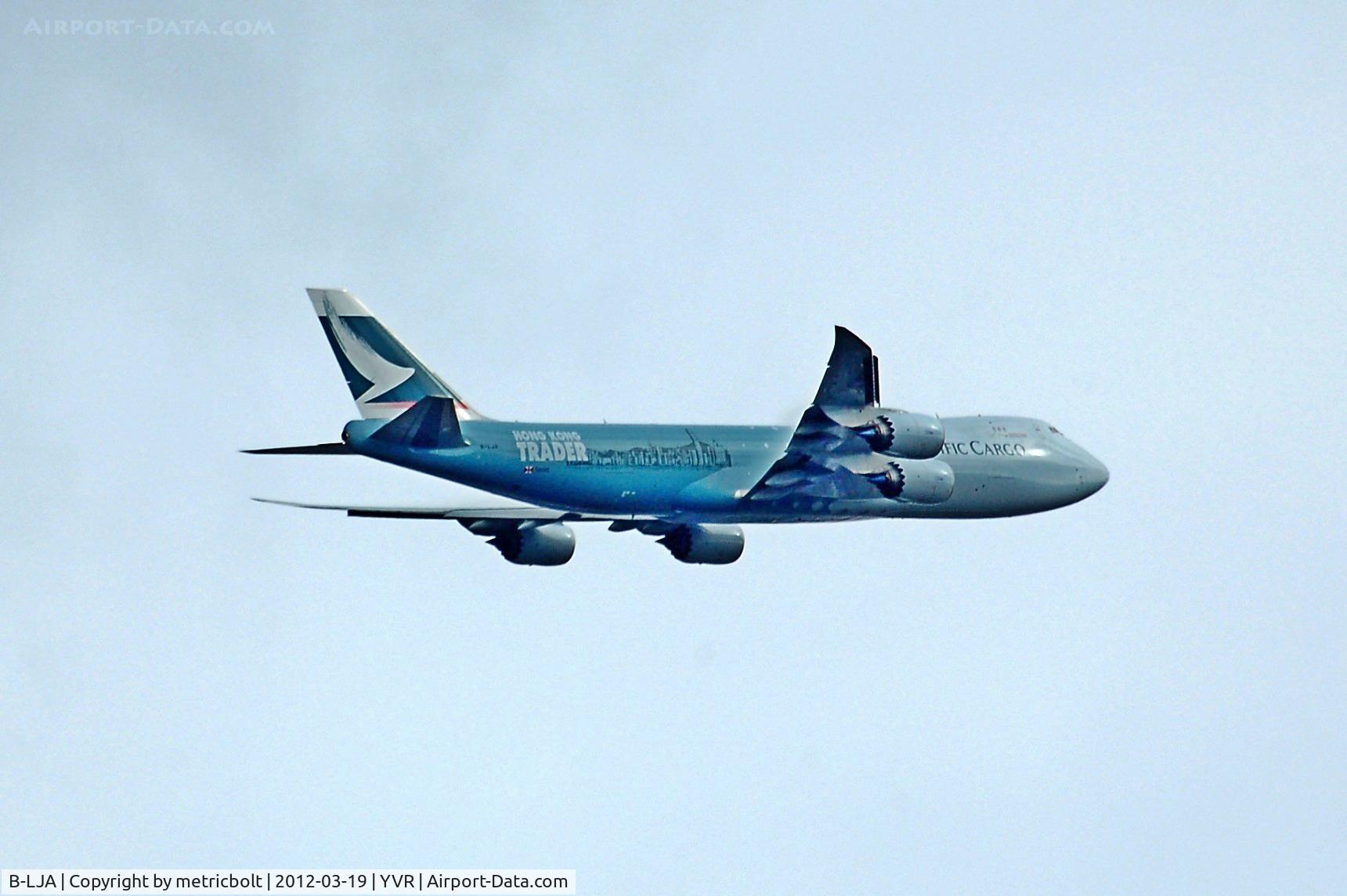B-LJA, 2011 Boeing 747-867F/SCD C/N 39238, Departure from YVR
