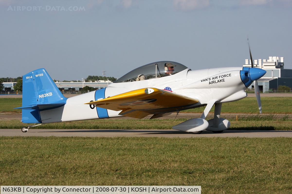 N63KB, 2006 Vans RV-4 C/N 2460, EAA Airventure 2008.