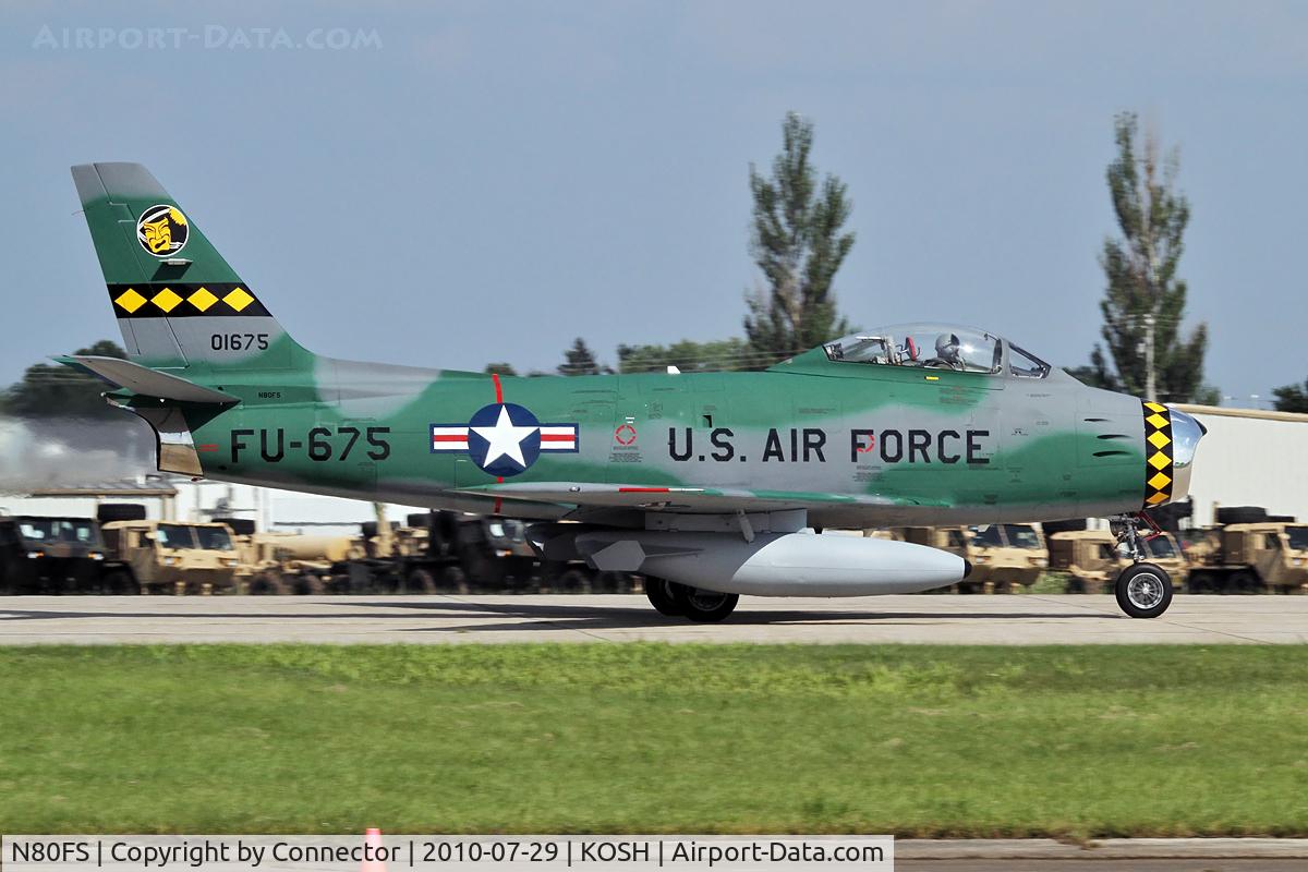 N80FS, 1958 Canadair CL-13B Sabre 6 C/N S6-1675, EAA Airventure 2010.