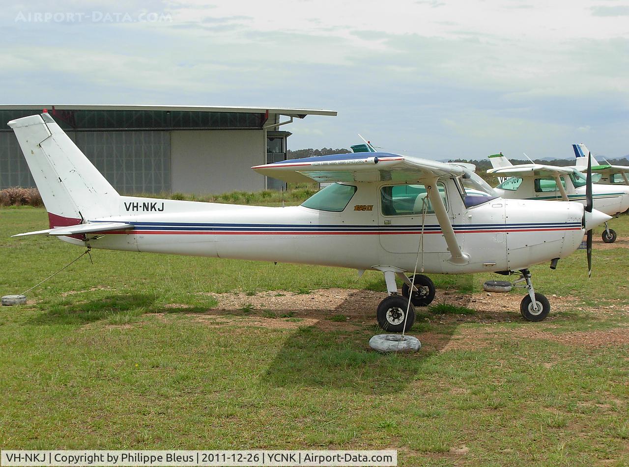 VH-NKJ, Cessna 152 C/N 15280013, Parked on a quiet sleepy day.