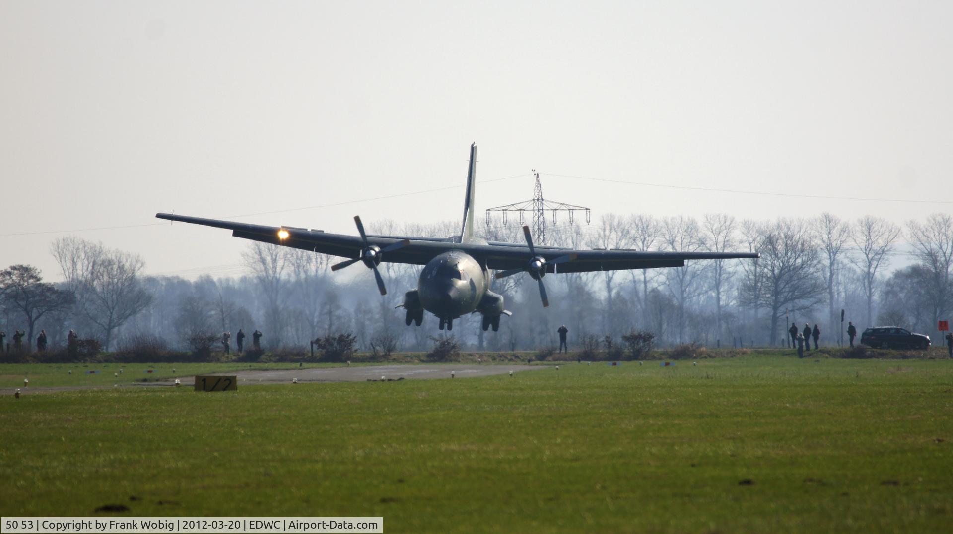 50 53, Transall C-160D C/N D75, Last Flight of 50-53 on Thursday, 20. March 2012 at Damme Airfield, Germany. This Plane will be displayed soon at Damme Airfield.
