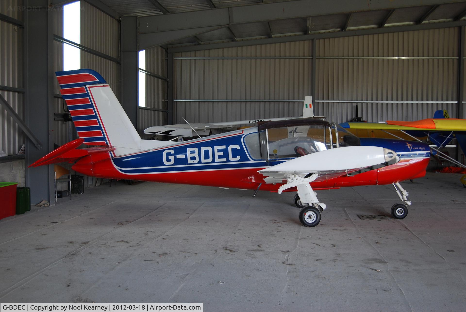 G-BDEC, 1974 Socata Rallye 100ST Galopin C/N 2552, In the hanger at Limetree.