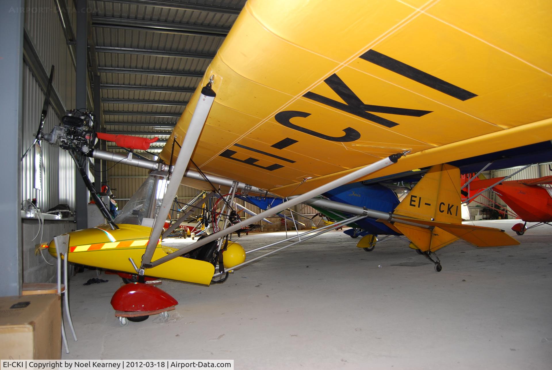 EI-CKI, 1988 Thruster TST Tempest C/N 8078-TST-091, In the hanger at Limetree.