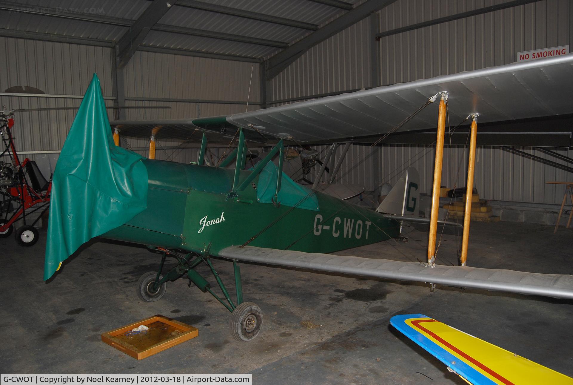 G-CWOT, 1987 Currie Wot C/N PFA 3019, This beautiful bi-plane in need of some TLC at Limetree