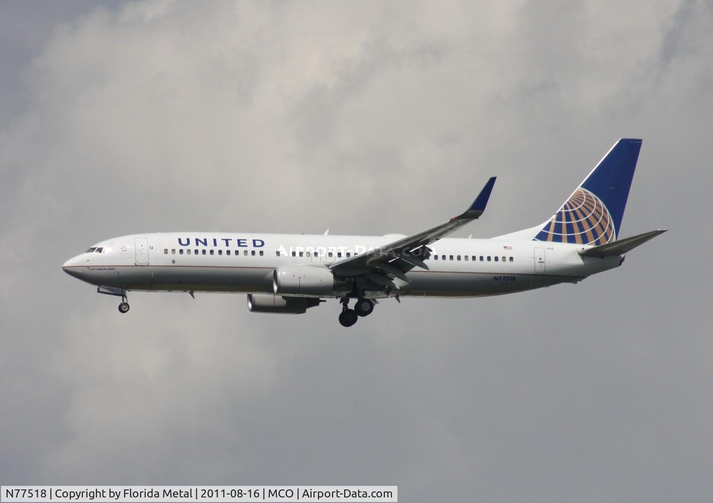 N77518, 2008 Boeing 737-824 C/N 31605, United 737