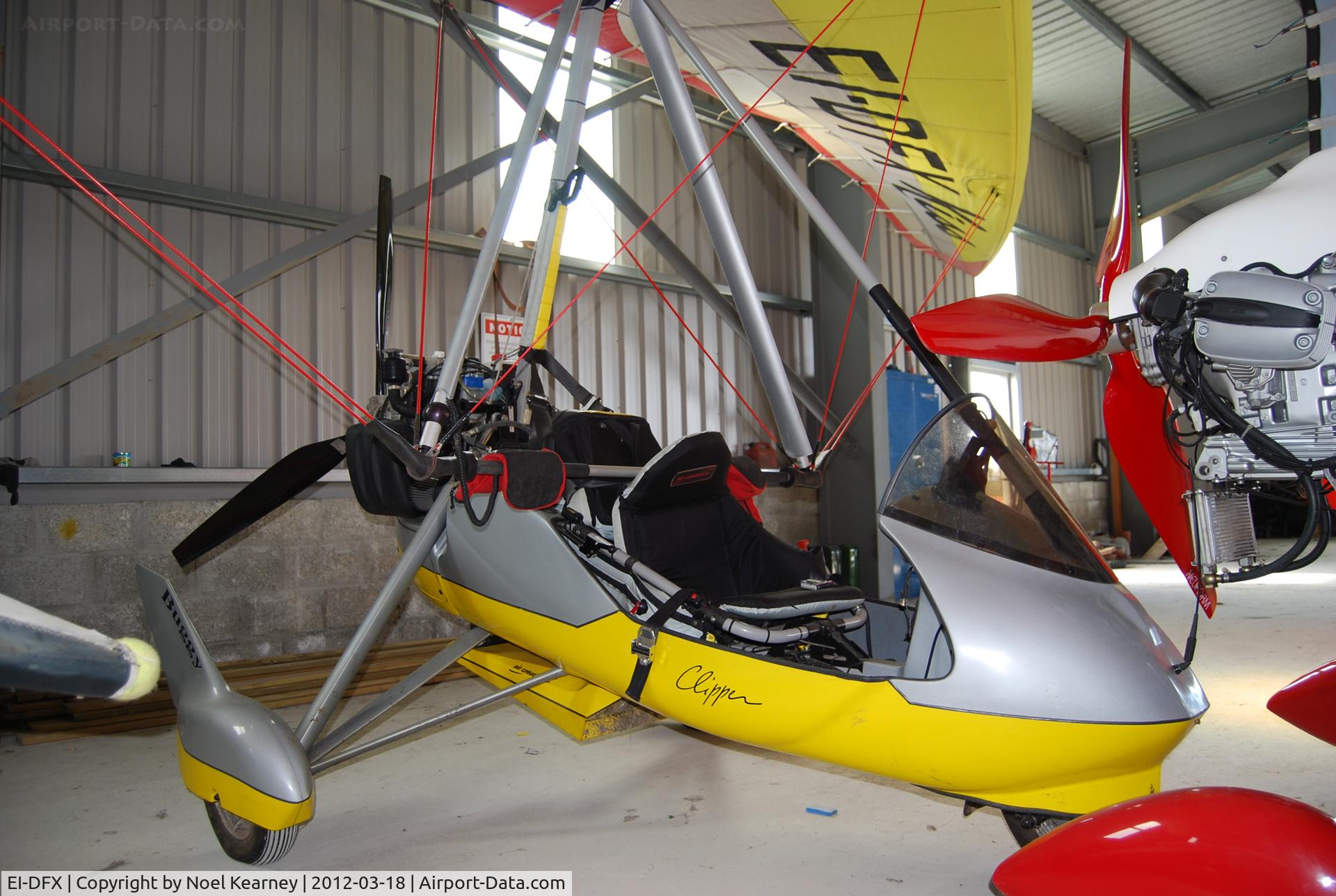 EI-DFX, Air Creation KISS 400 C/N A04007-4007, In the hanger at Limetree Airfield during the March Fly-in 2012.