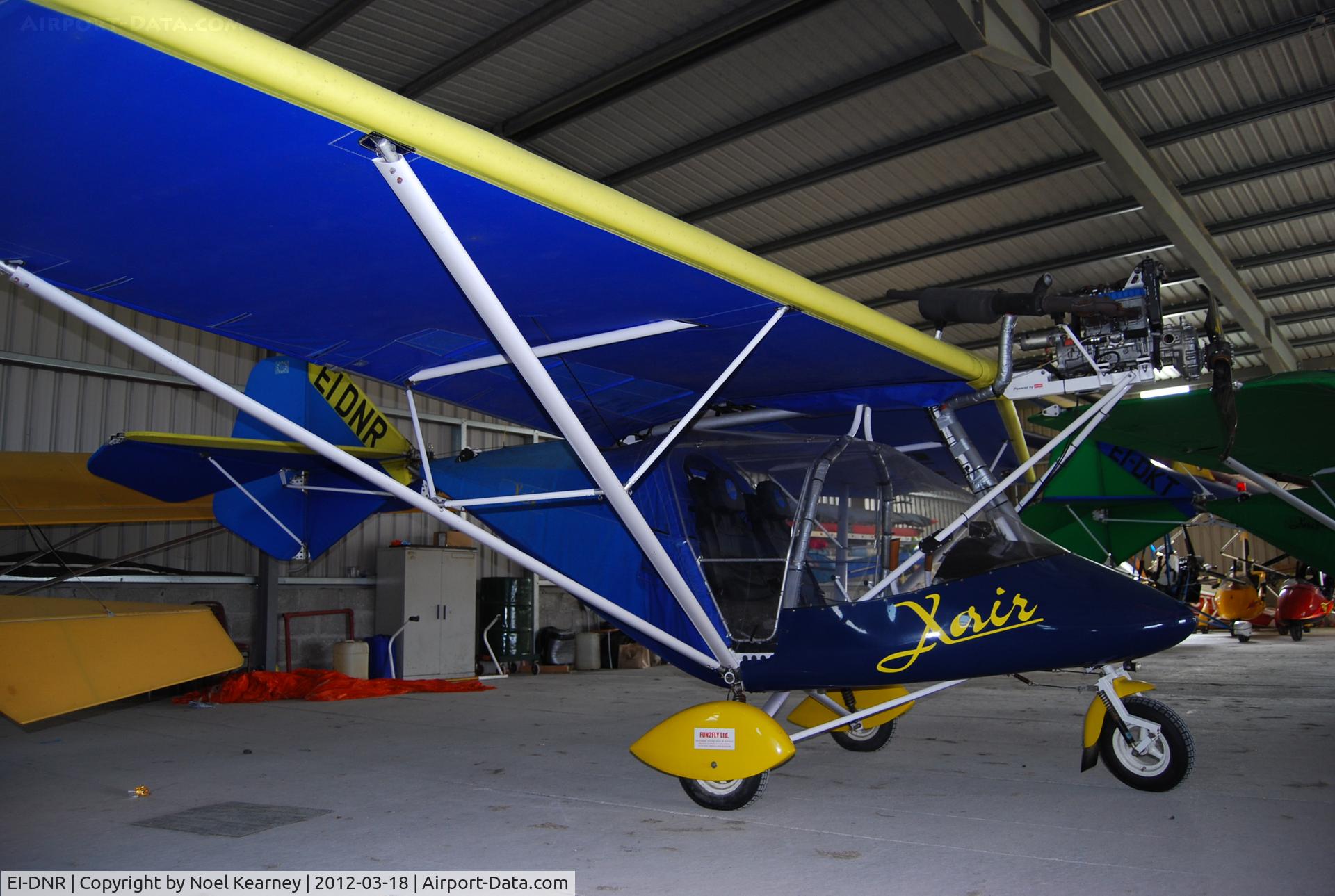 EI-DNR, 2003 Raj Hamsa X-Air 582 (5) C/N BMAA/HB/251, In the hanger at Limetree Airfield during the March Fly-in 2012.
