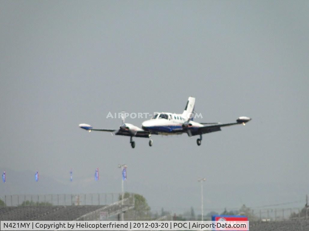 N421MY, 1973 Cessna 421B Golden Eagle C/N 421B-0356, On final for 26L