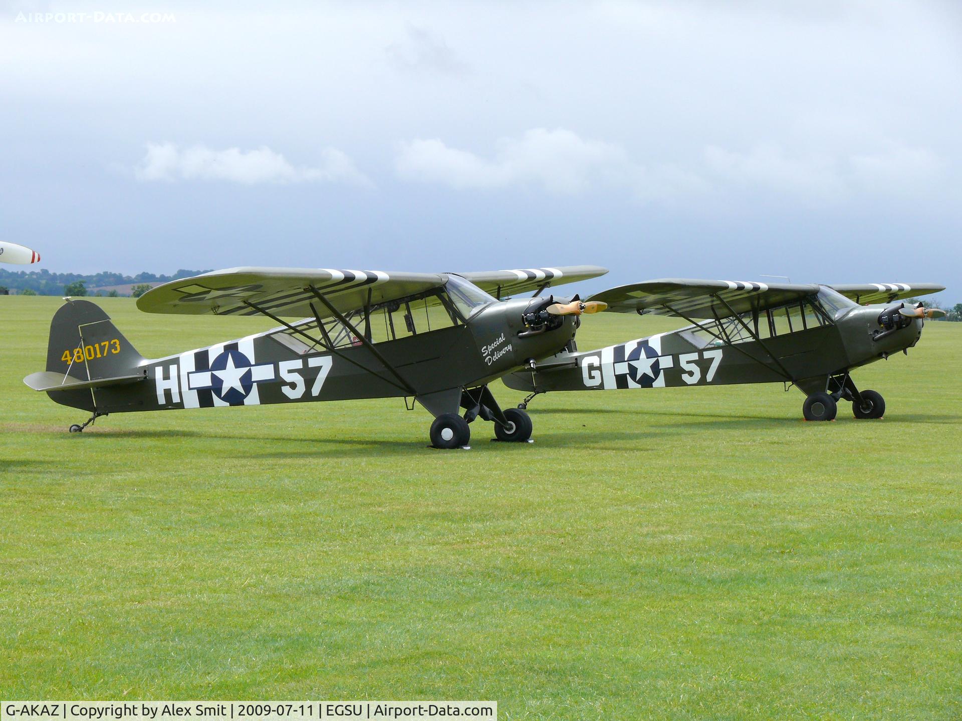 G-AKAZ, 1944 Piper L-4A Grasshopper C/N AN-1, Even Piper Cubs line up