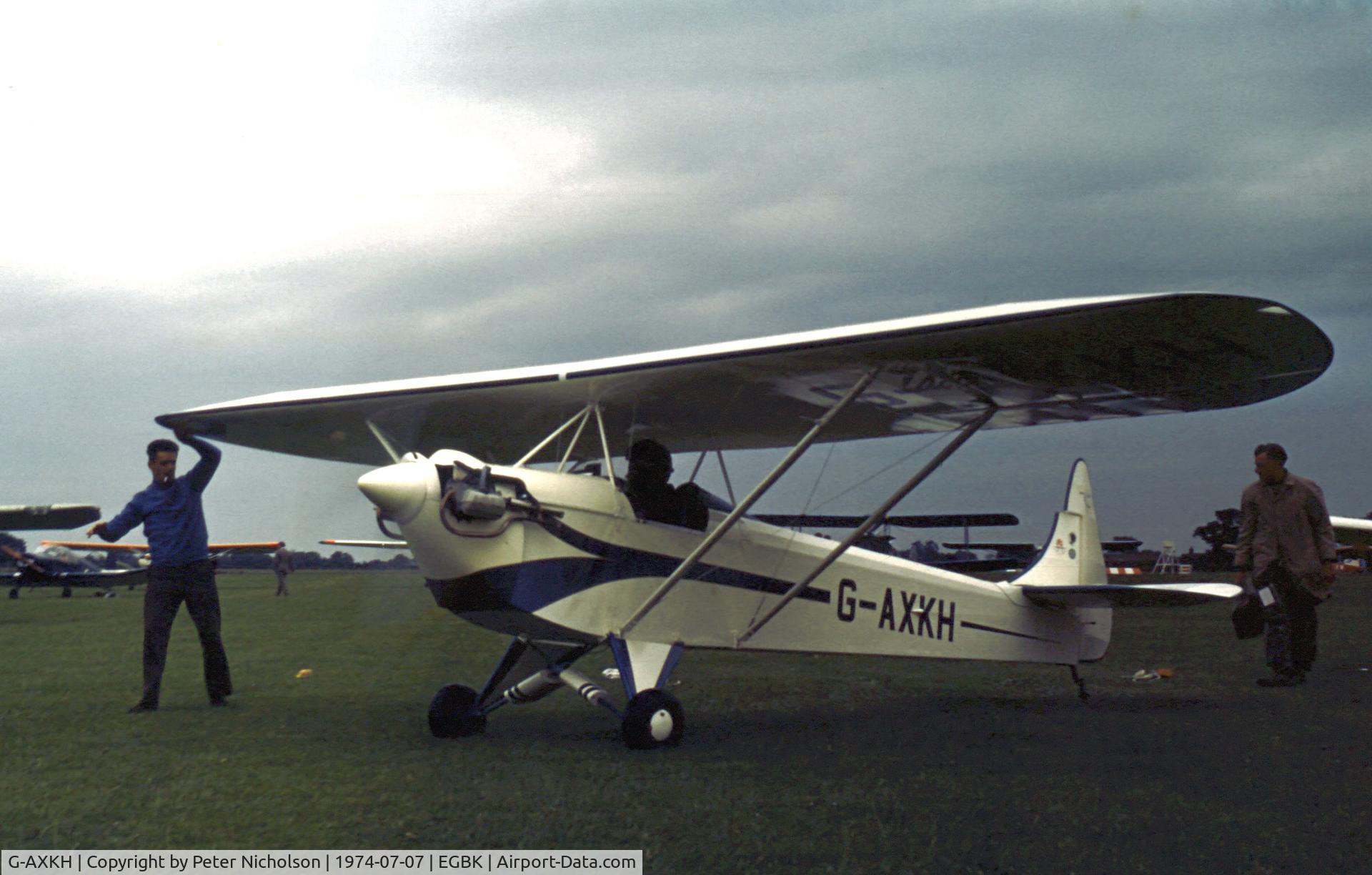 G-AXKH, 1974 Luton LA4A Minor C/N PAL 1316, Luton LA.4A Minor seen at the 1974 Popular Flying Association Fly-in at Sywell.