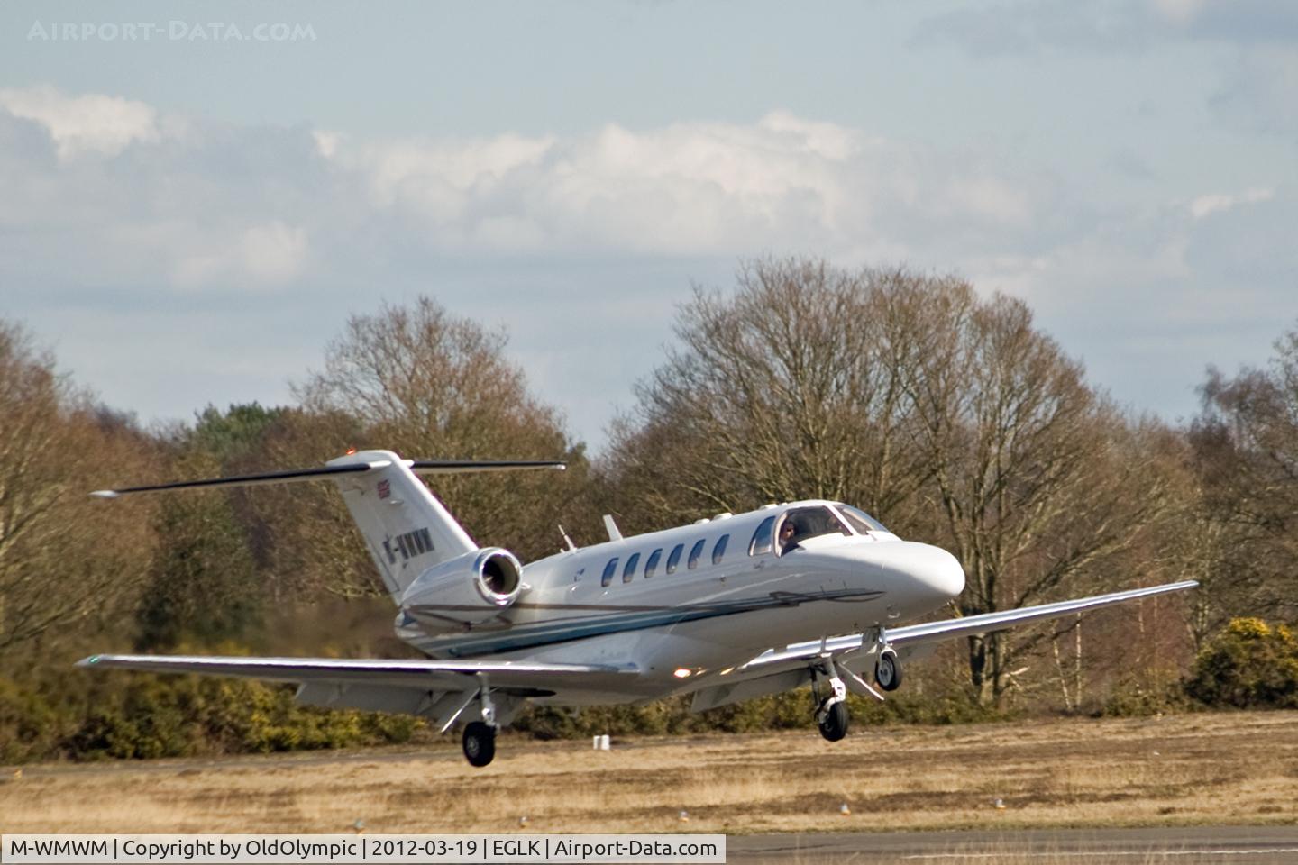 M-WMWM, 2002 Cessna 525A CitationJet CJ2 C/N 525A-0113, Touching down RW25