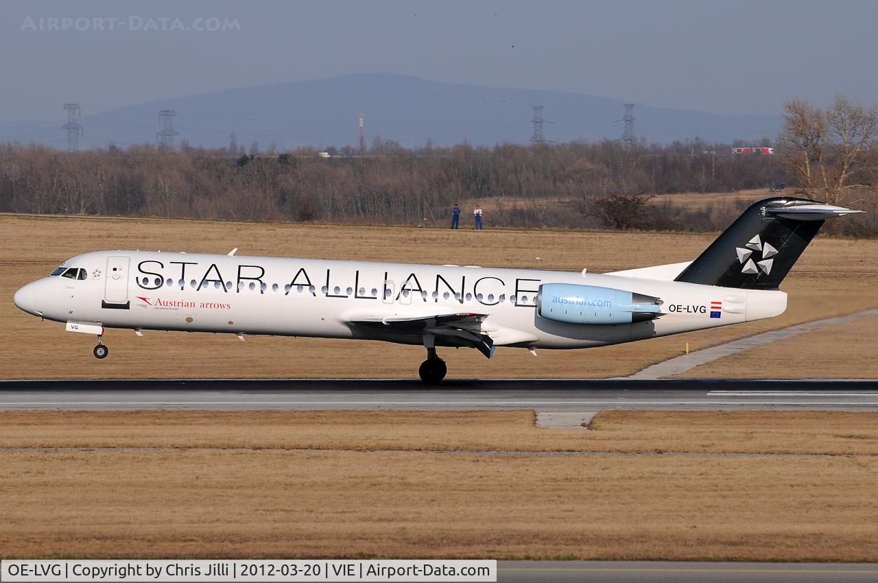 OE-LVG, 1994 Fokker 100 (F-28-0100) C/N 11520, Austrian arrows