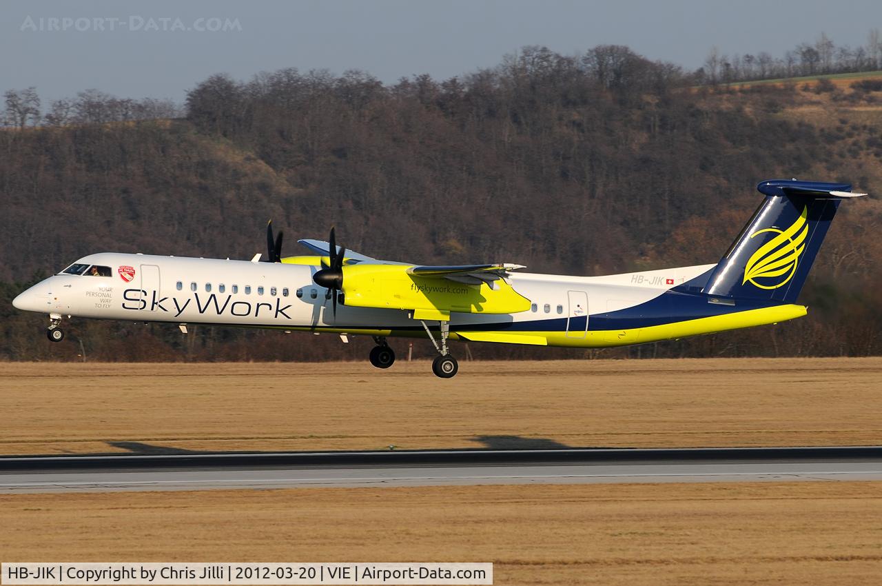 HB-JIK, 2009 Bombardier DHC-8-402 Dash 8 C/N 4265, SkyWork