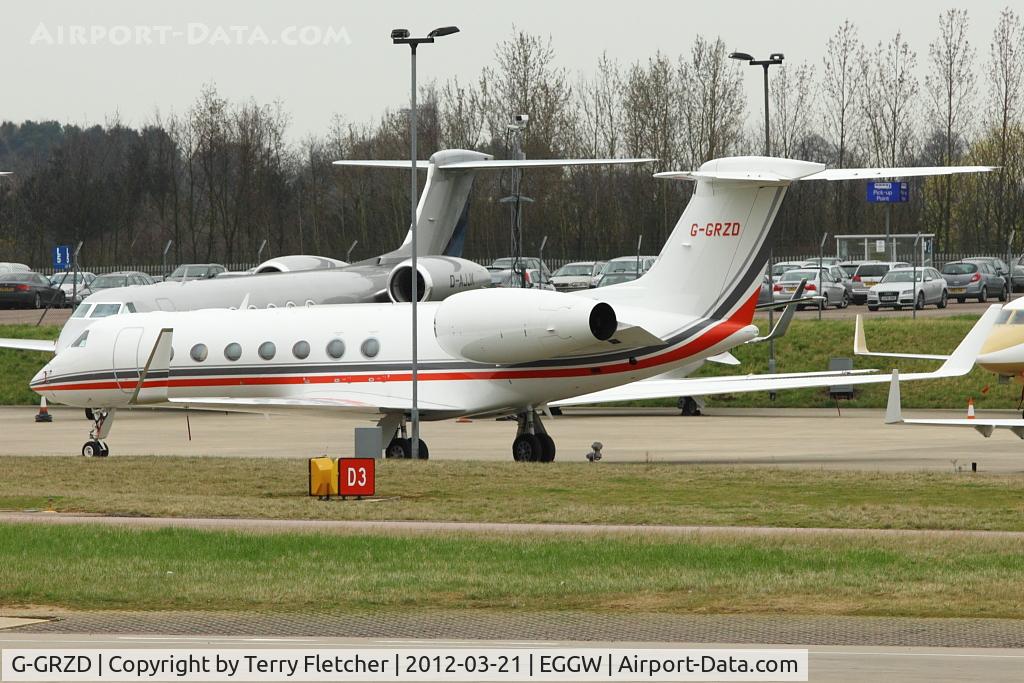 G-GRZD, 2010 Gulfstream Aerospace GV-SP (G550) C/N 5315, 2010 Gulfstream G550, c/n: 5315 at Luton